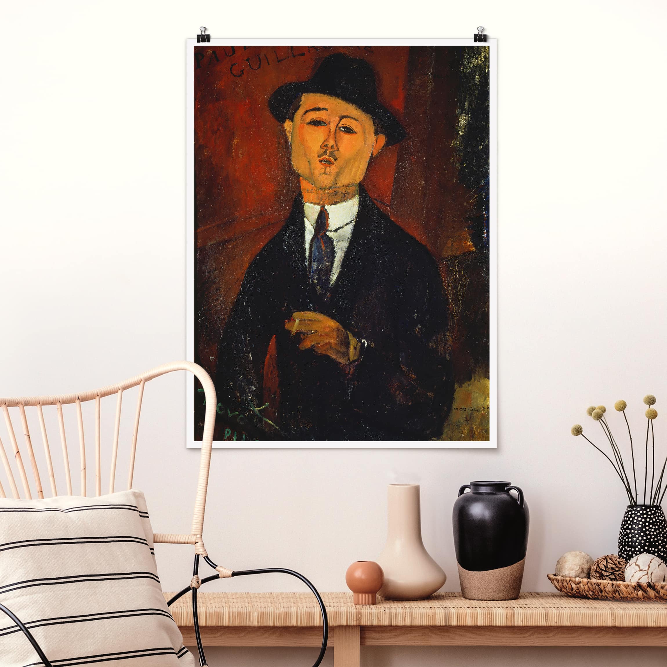 Poster - Hochformat Amedeo Modigliani - Bildnis Paul Guillaume