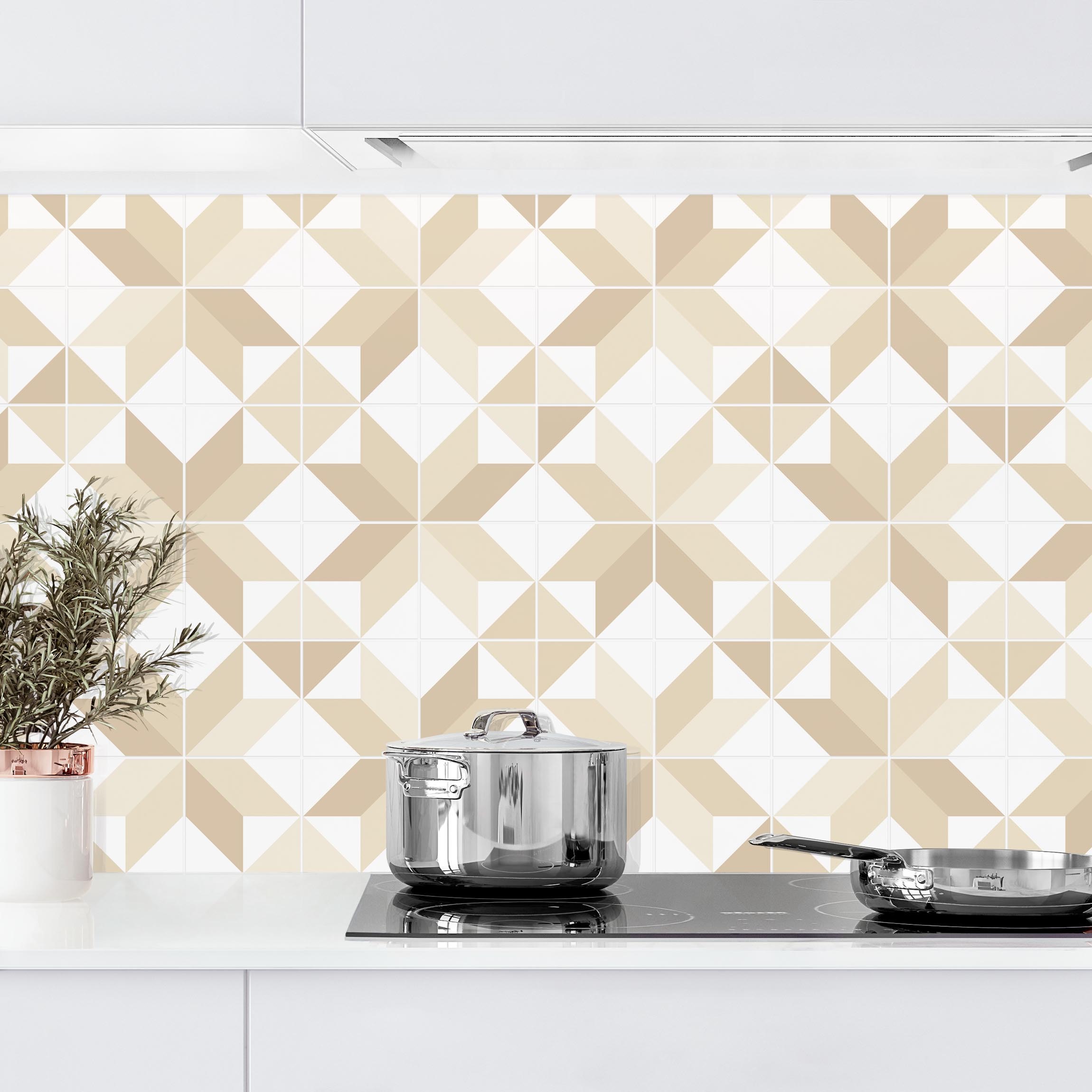 Küchenrückwand Stern Fliesen - Beige