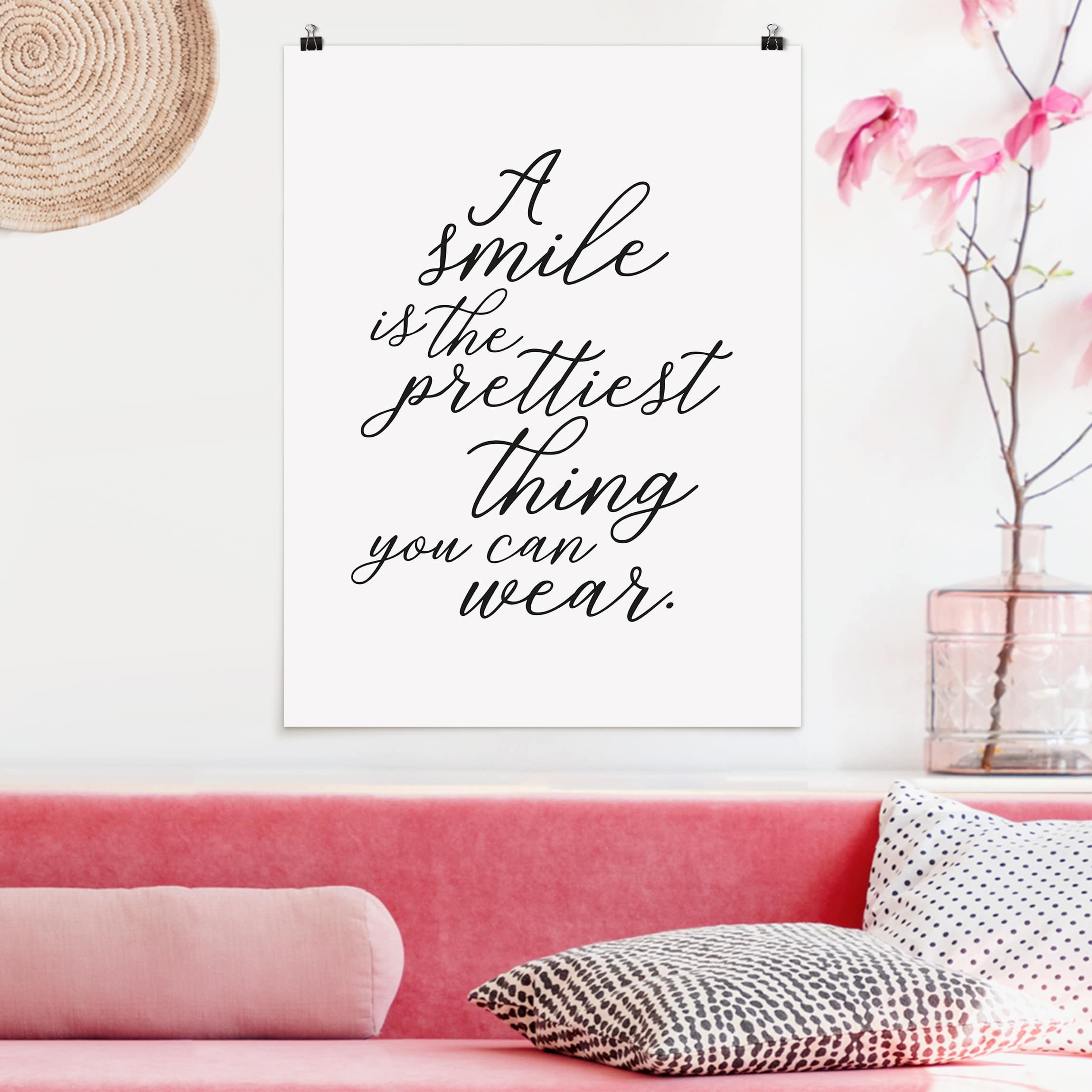 Poster - Hochformat A smile is the prettiest thing