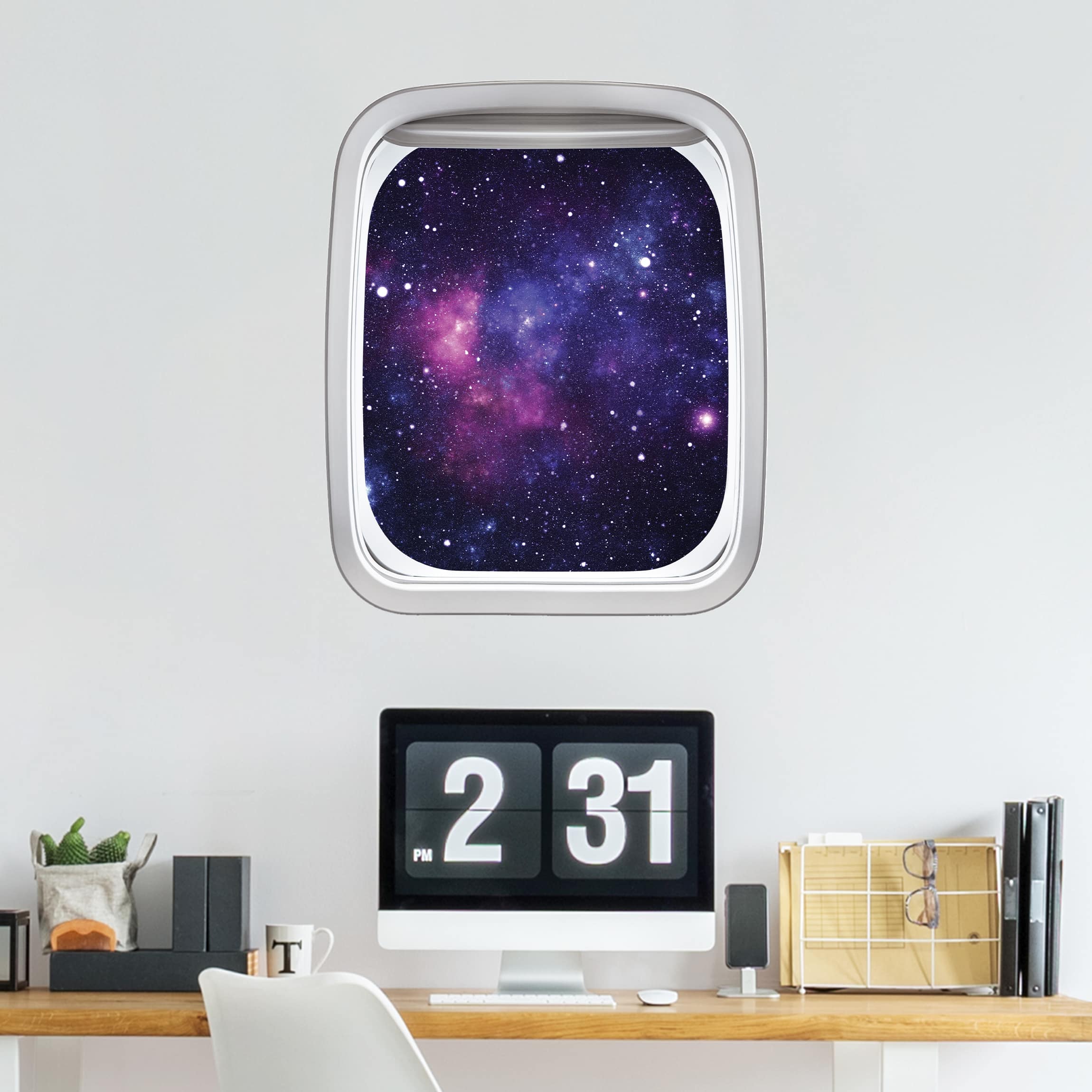 Wandtattoo Fenster Flugzeug Galaxie