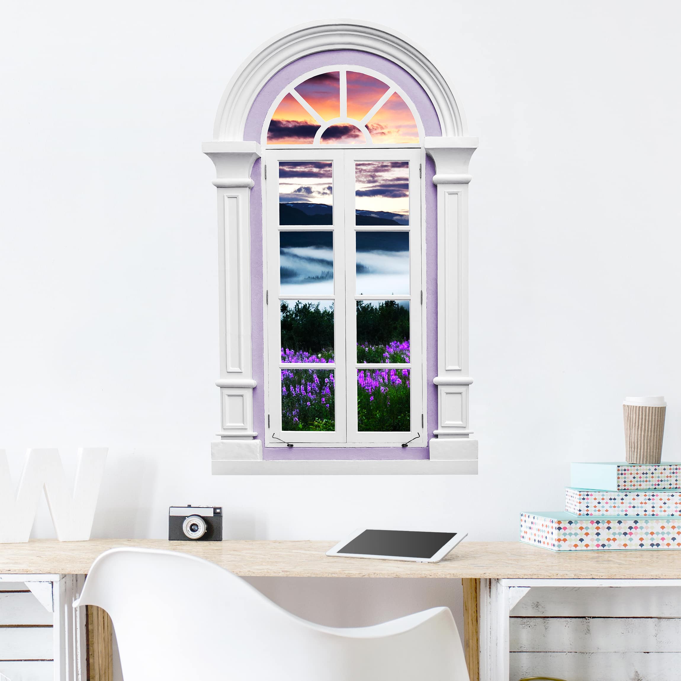 Wandtattoo Fenster Mediterran Paradiesisches Tal in Norwegen