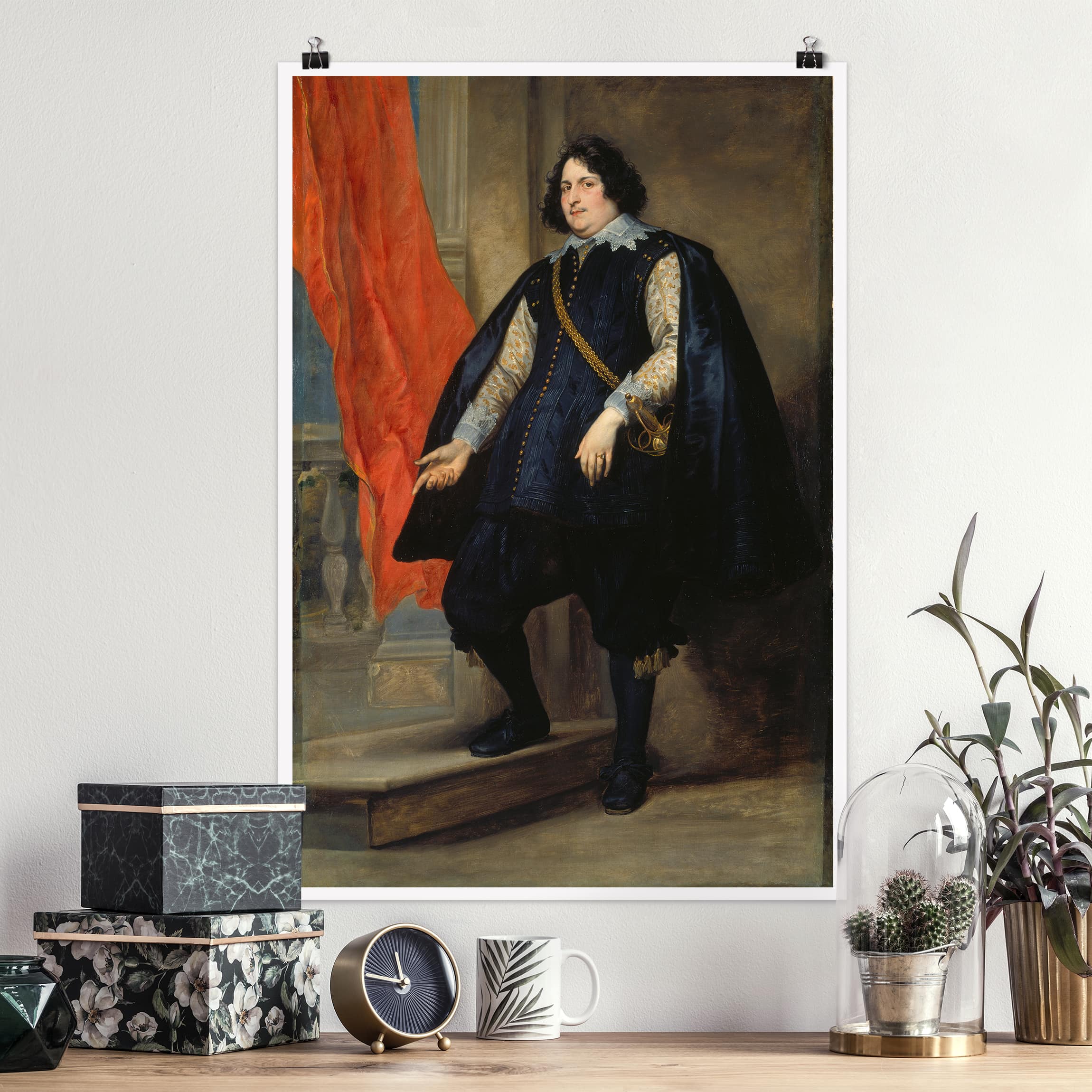 Poster - Hochformat Anthonis van Dyck - Bildnis Filips de Godines