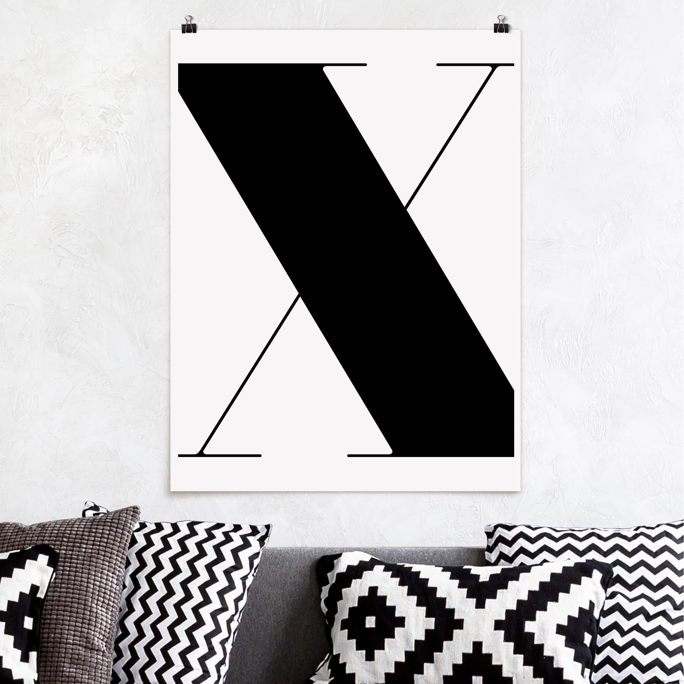Poster - Hochformat Antiqua Letter X