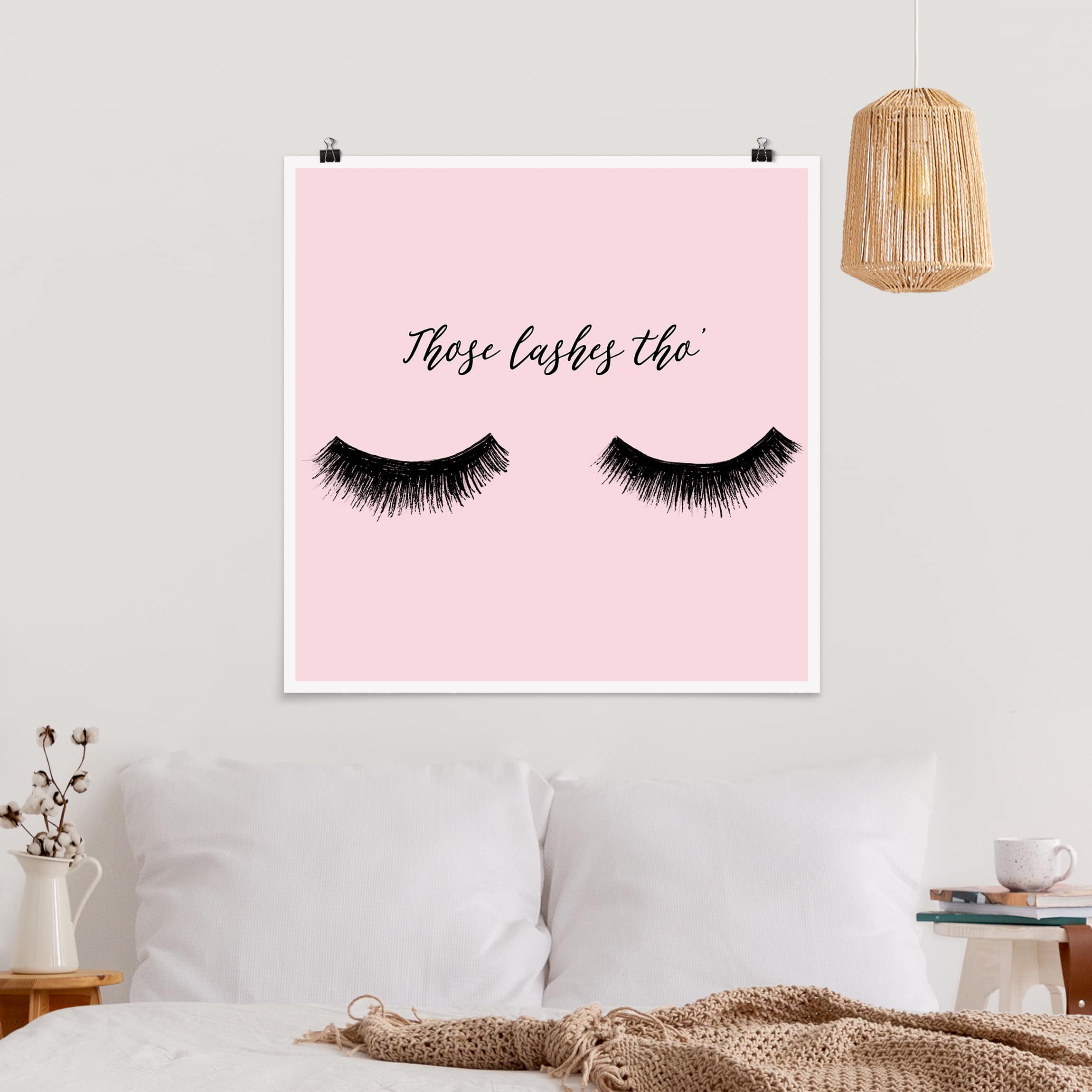 Poster - Quadrat Wimpern Chat - Lashes