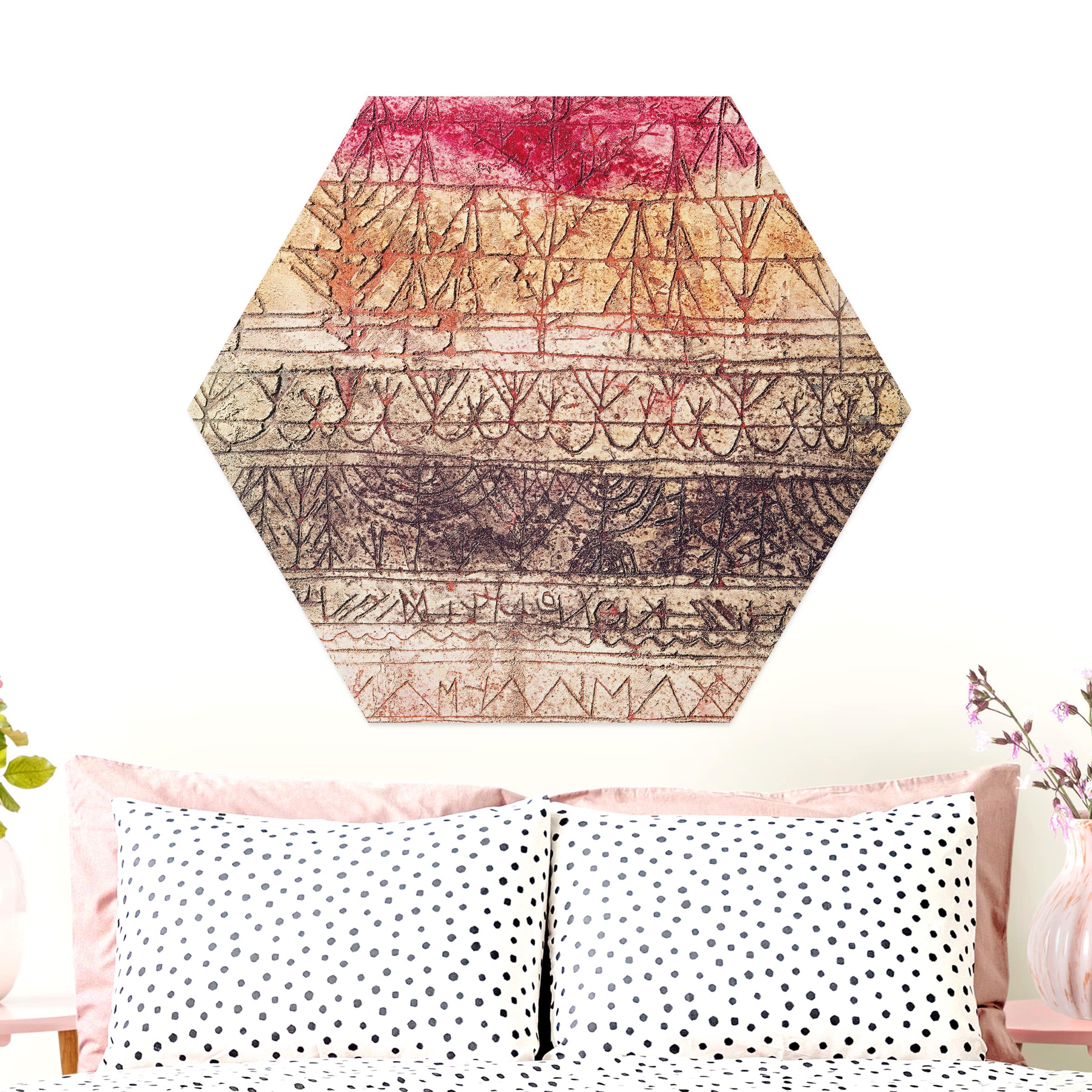 Hexagon-Alu-Dibond Bild Paul Klee - Jungwaldtafel