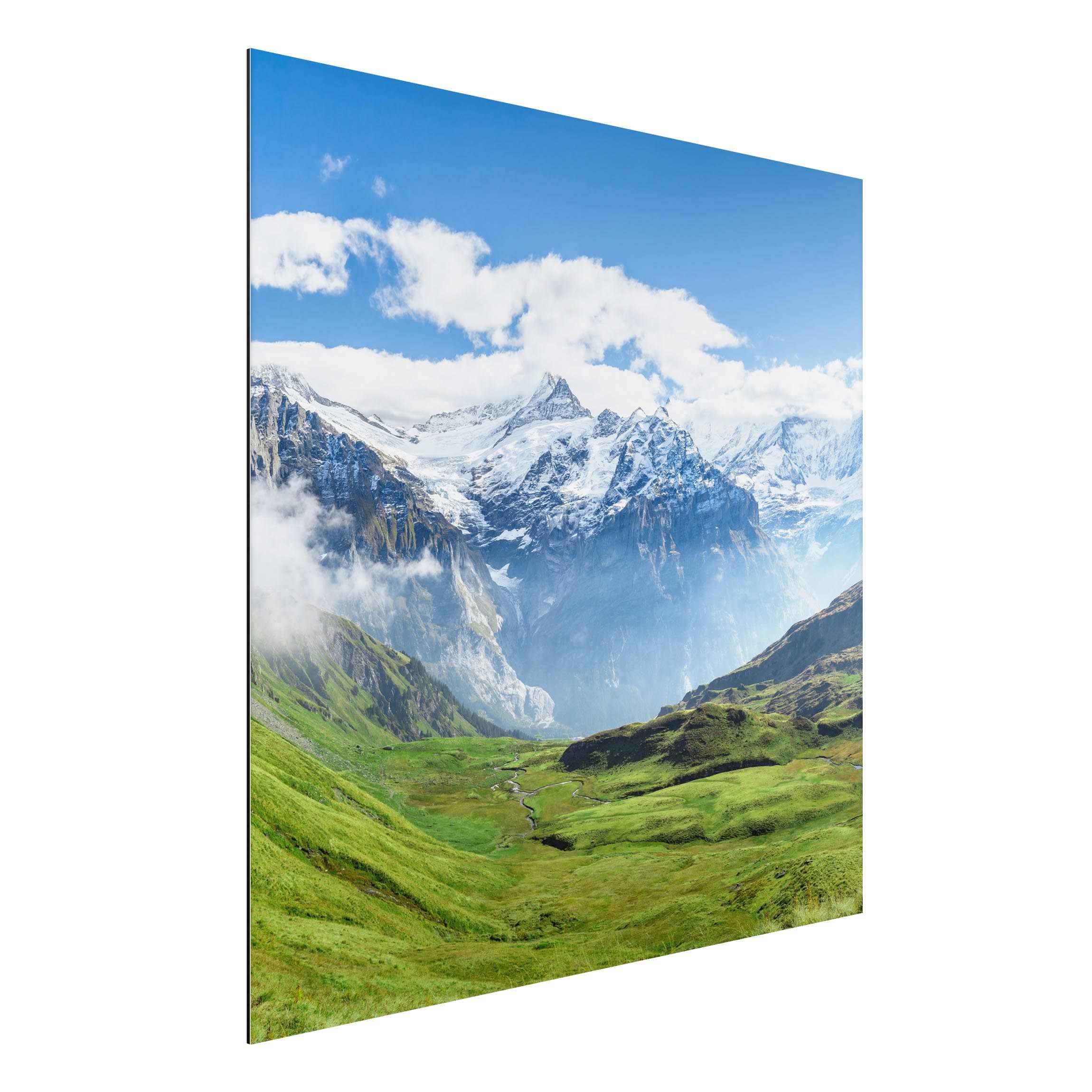 Alu-Dibond Outdoor Bild Schweizer Alpenpanorama