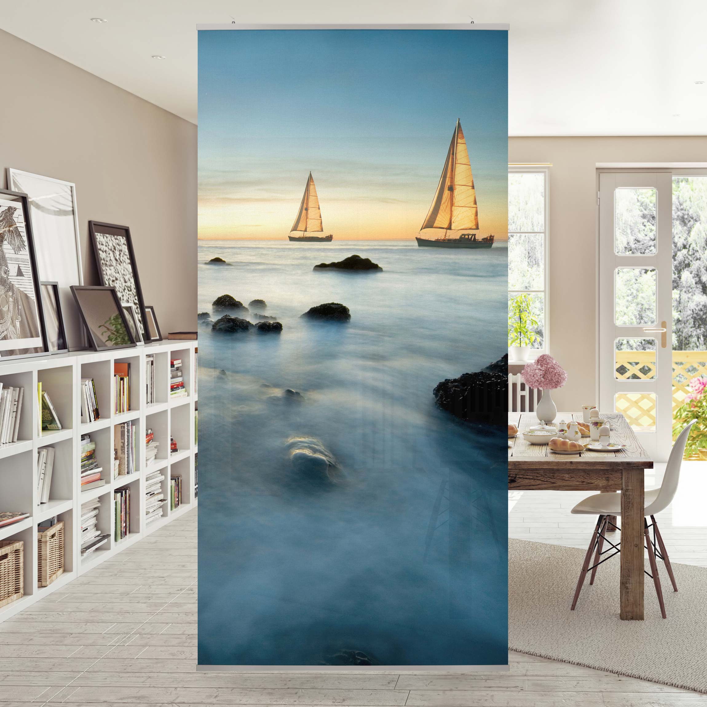 Raumteiler Segelschiffe im Ozean