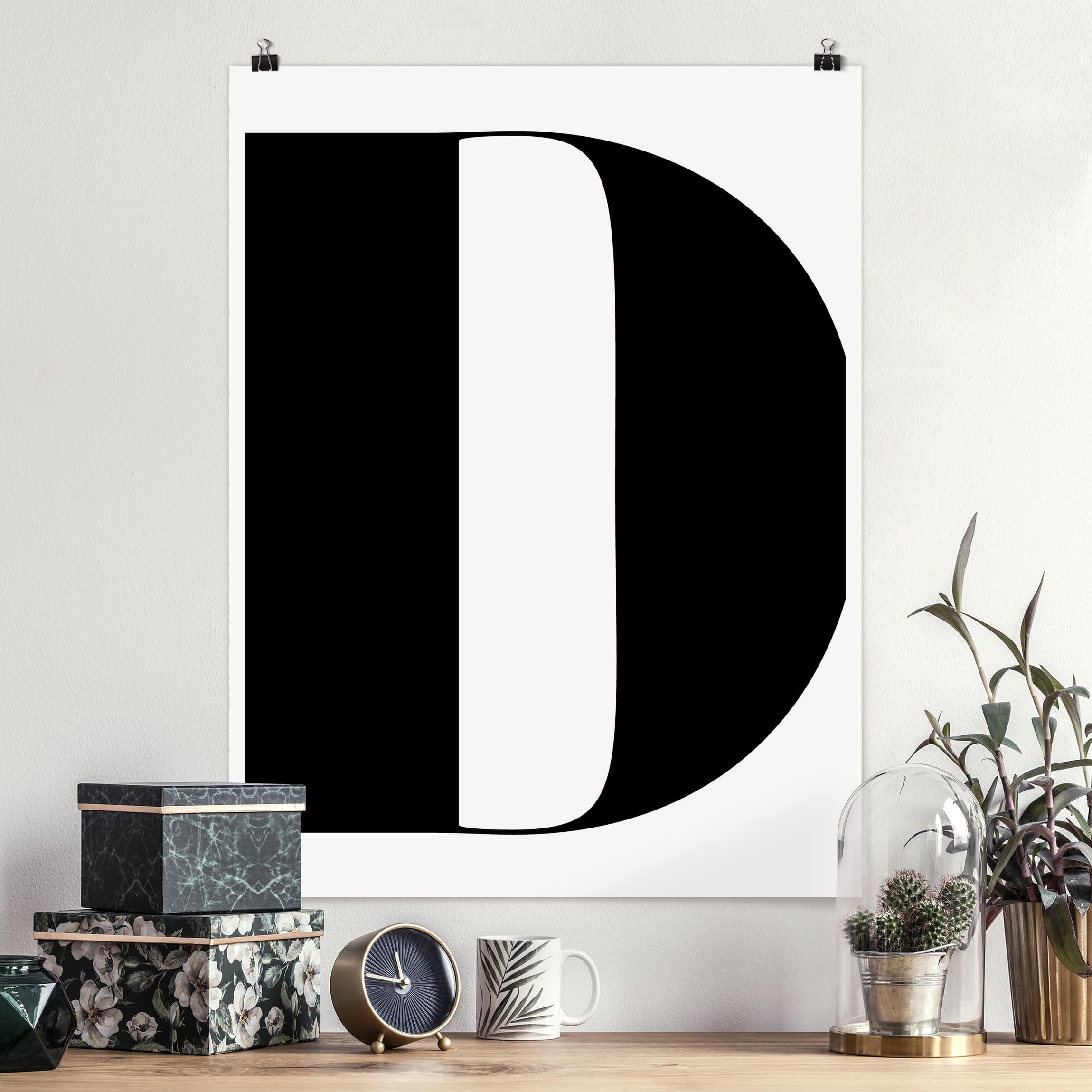 Poster - Hochformat Antiqua Letter D