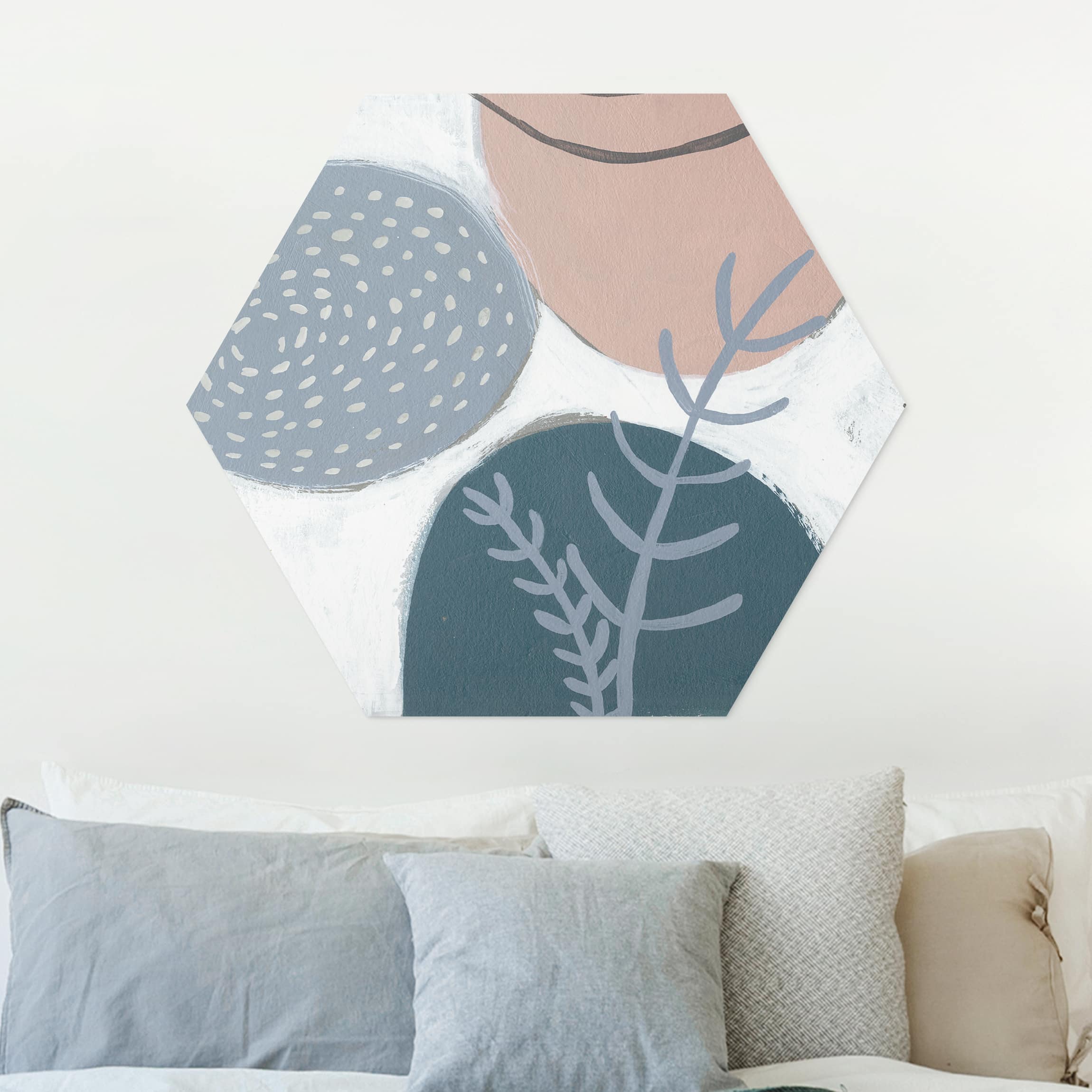 Hexagon-Forexbild Karneval der Formen in Petrol II