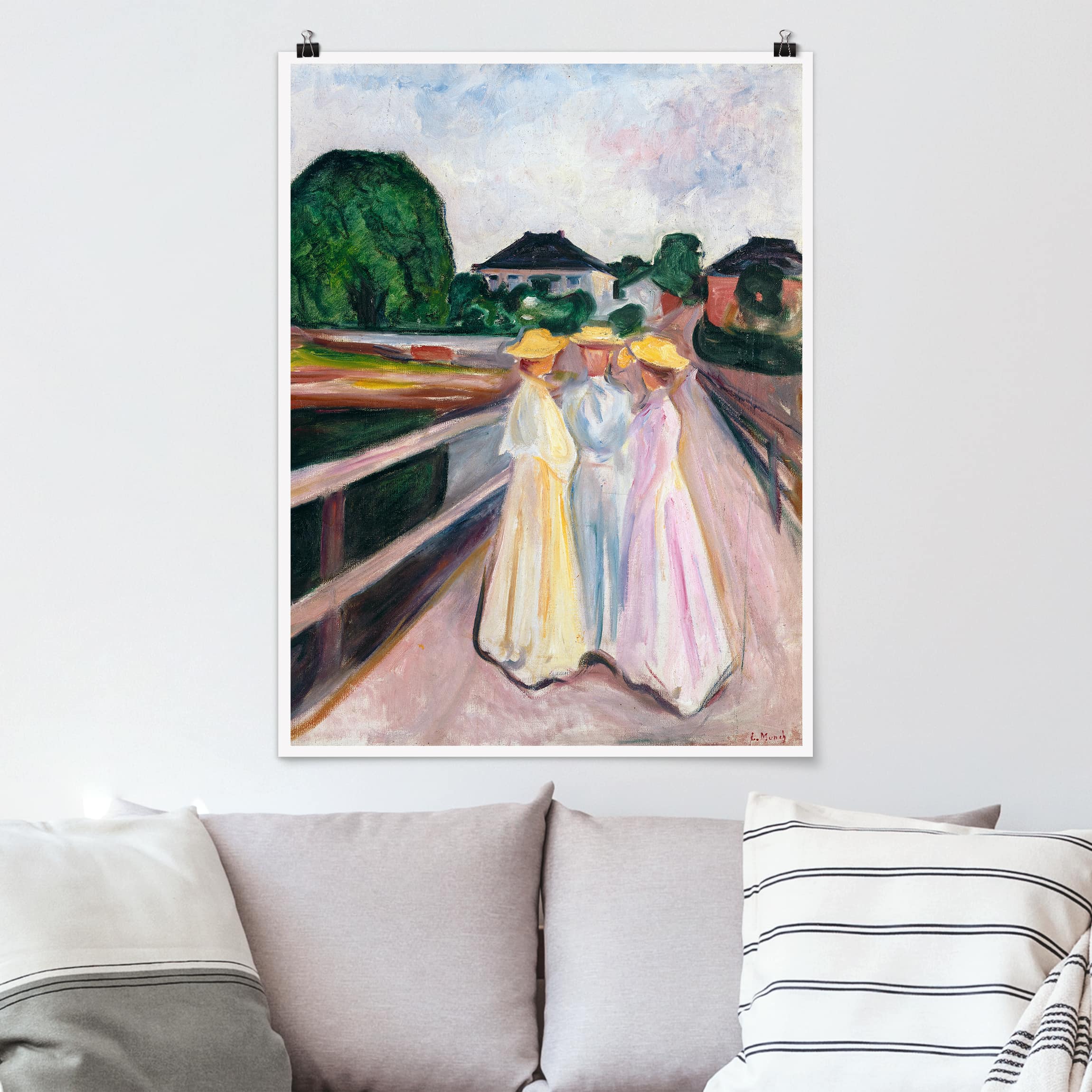 Poster - Hochformat Edvard Munch - Drei Mädchen