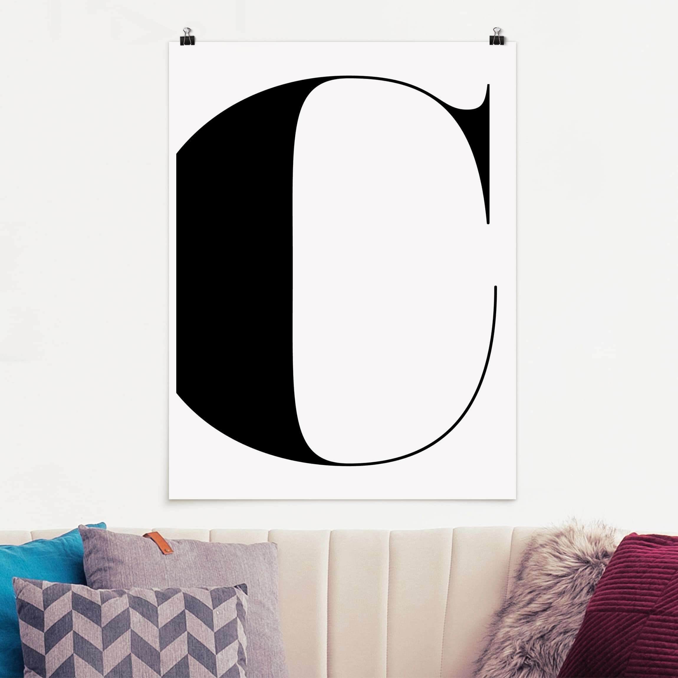 Poster - Hochformat Antiqua Letter C