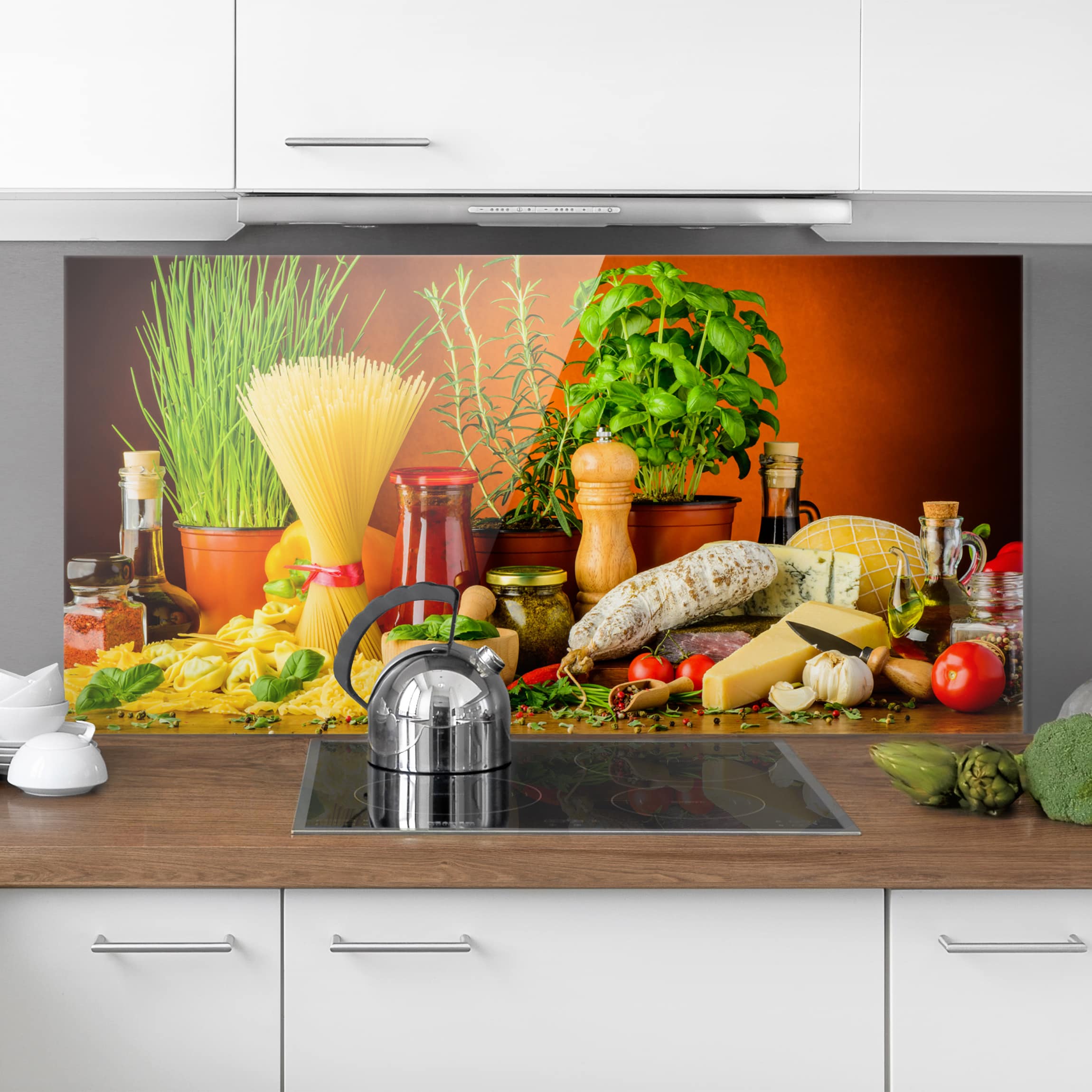 Glas Spritzschutz - Querformat 2:1 Italienische Küche