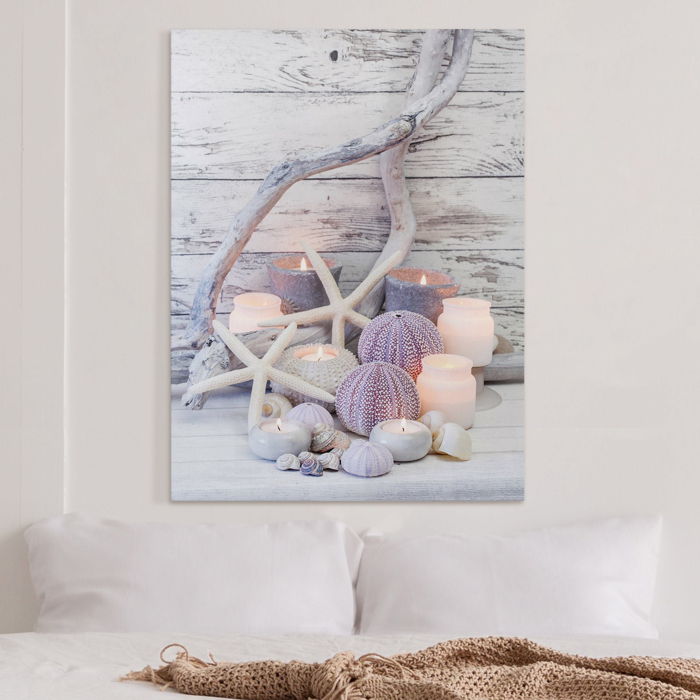 Leinwandbild Wellness Seestern Dekoration