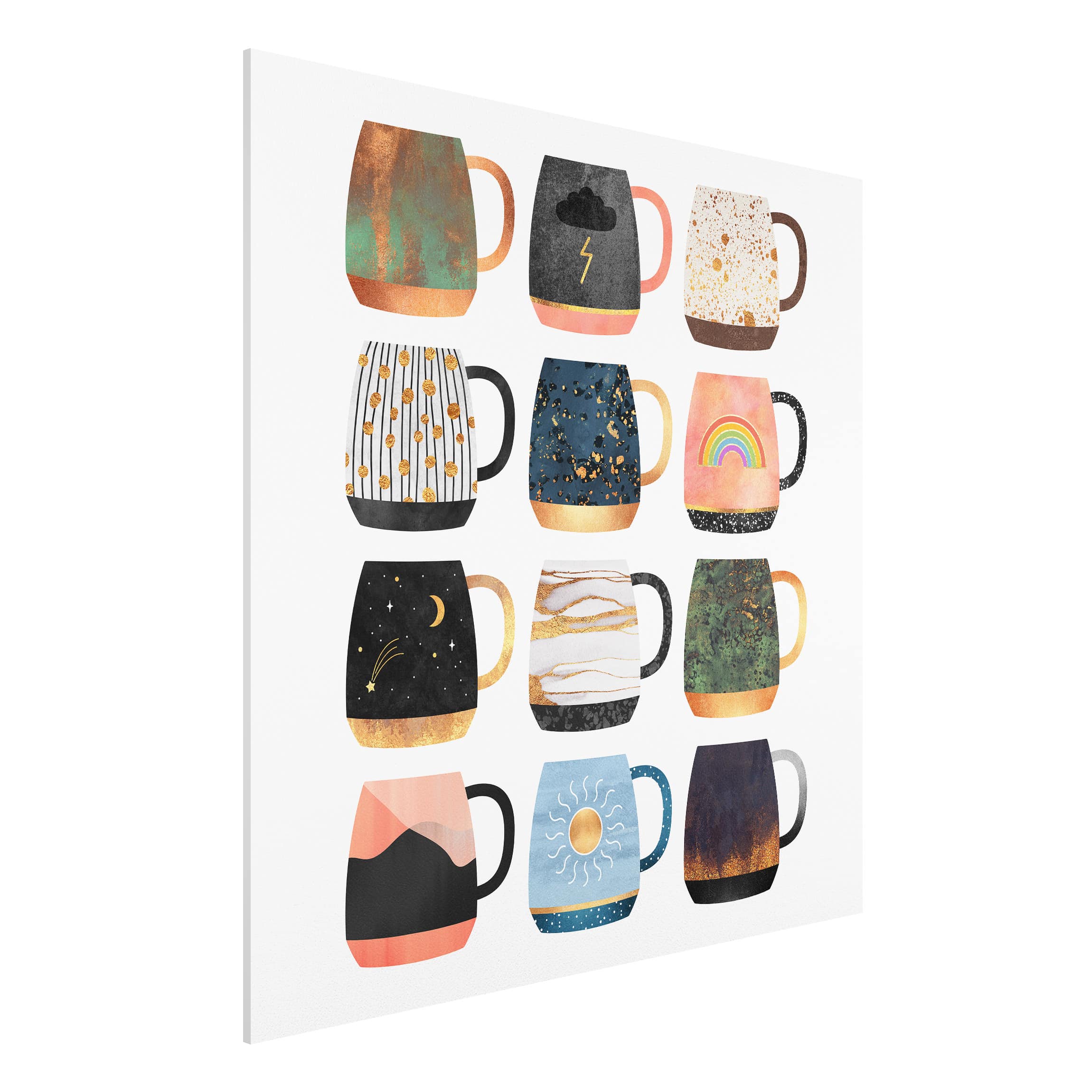 Forexbild - Quadrat Lieblingstassen mit Gold