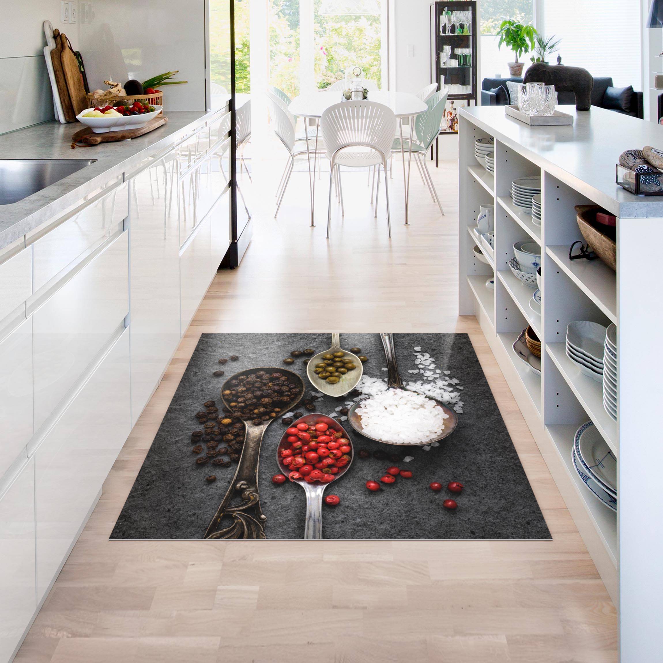 Vinylteppich Gewürze in Antiklöffeln