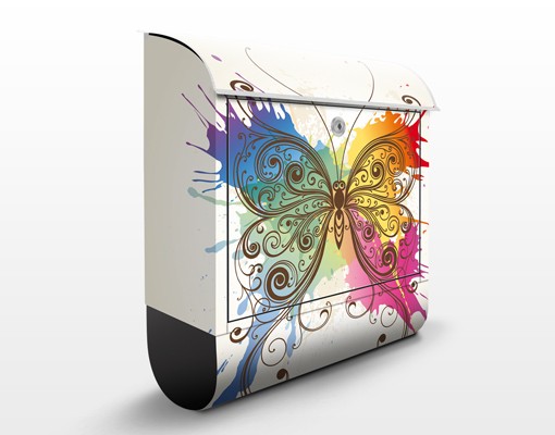 Briefkasten Aquarell Schmetterling