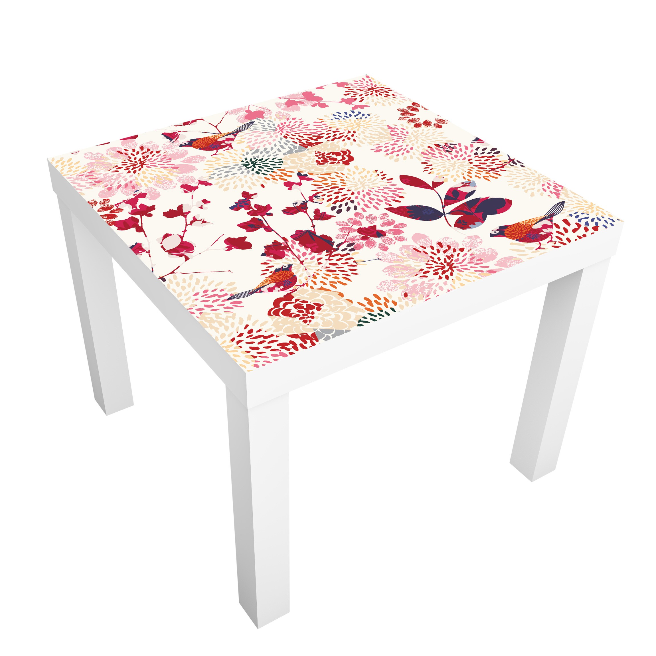 Möbelfolie für IKEA Lack Tisch 55 x 55 cm Fancy Birds