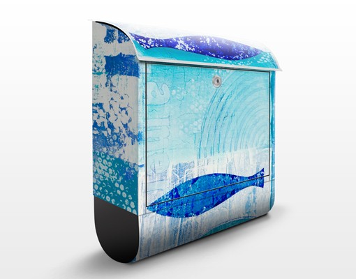 Briefkasten Fish in the blue