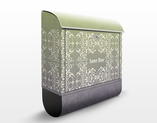 Briefkasten mit eigenem Text No.EK420 WunschText Florales Bandeau