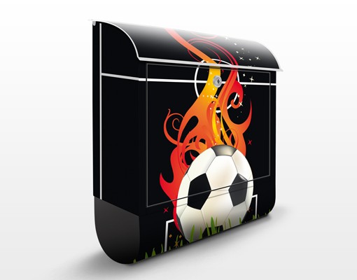 Briefkasten No.EG5 Football on fire