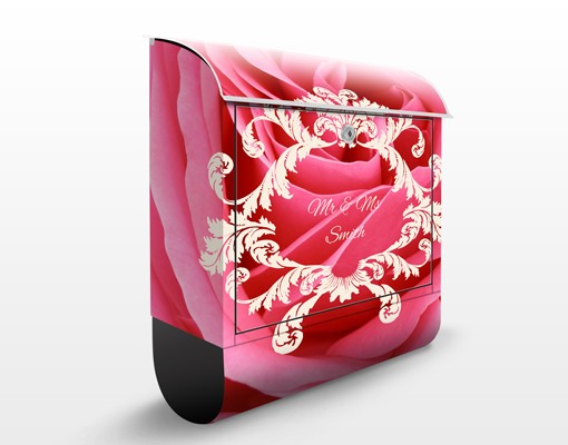 Briefkasten mit eigenem Text Wunschtext Lustful Pink Rose