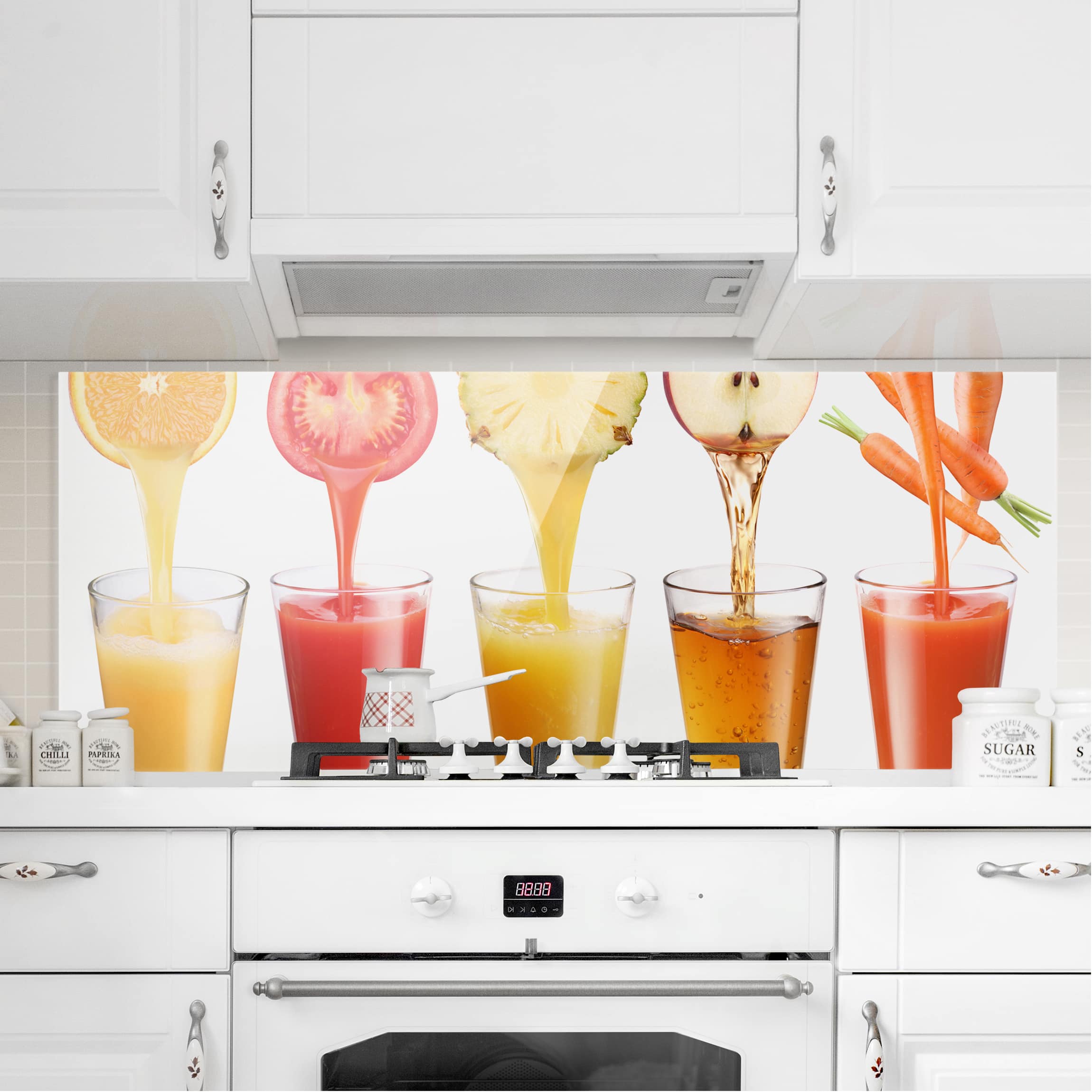 Glas Spritzschutz Frisch gepresst
