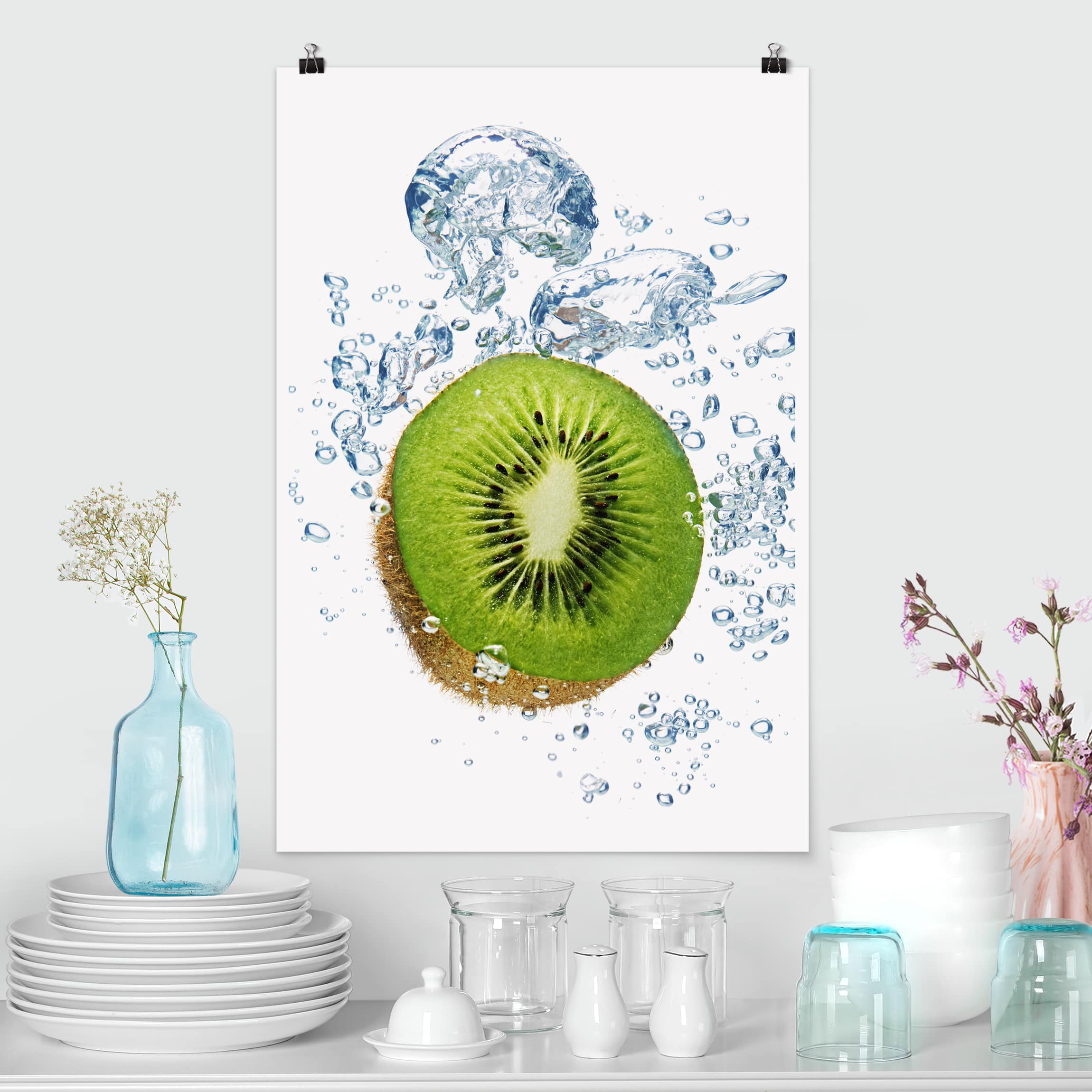 Poster - Hochformat Kiwi Bubbles