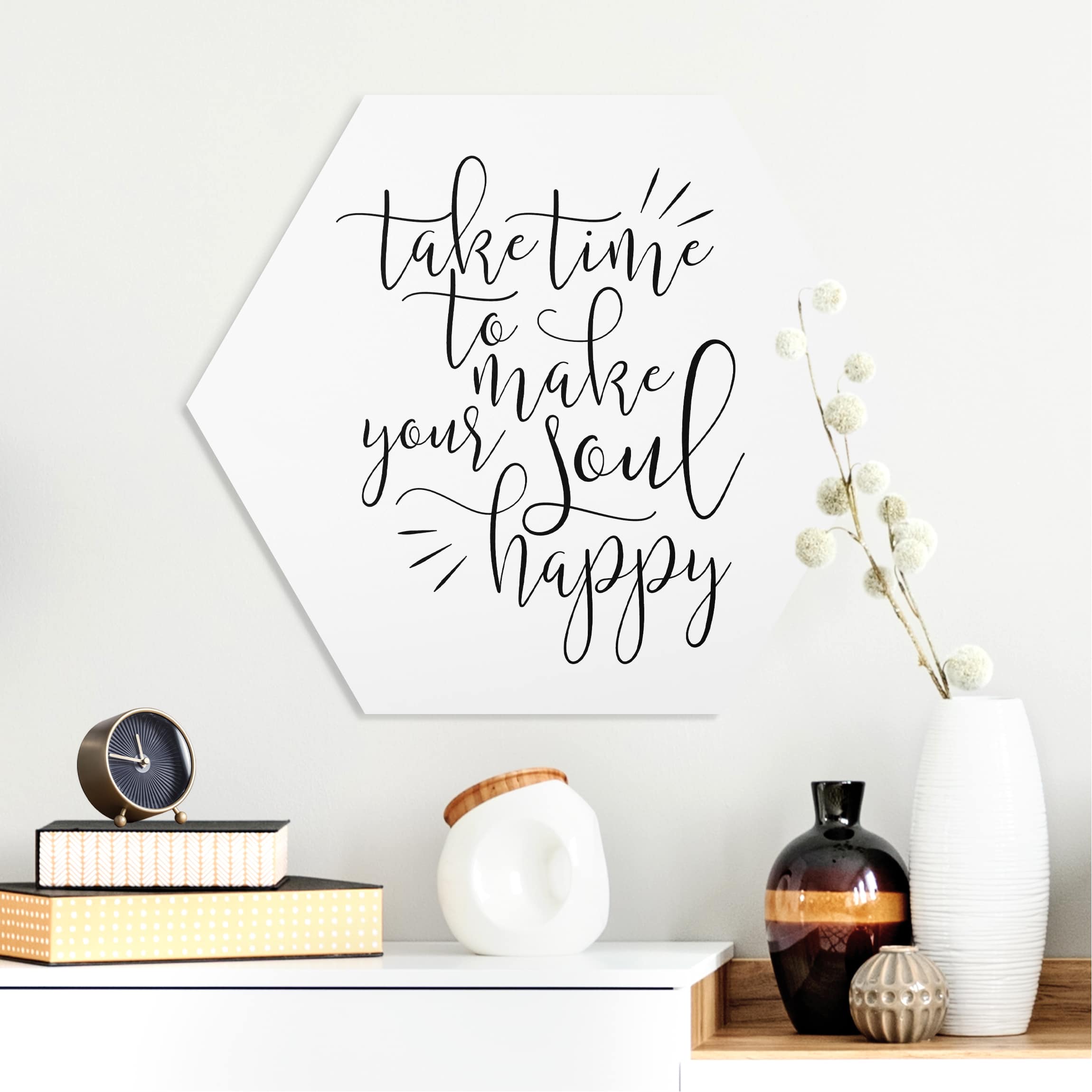 Hexagon-Forexbild Take time to make your soul happy