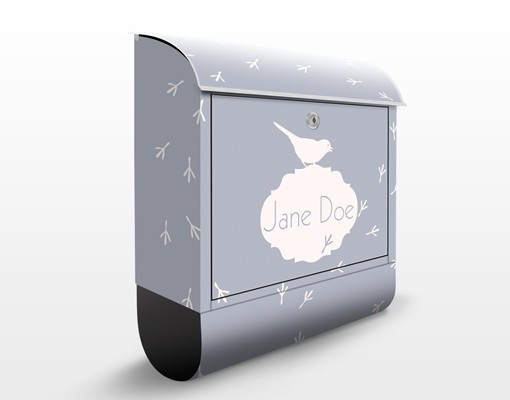 Briefkasten mit eigenem Text No.JS174 WunschText Bird