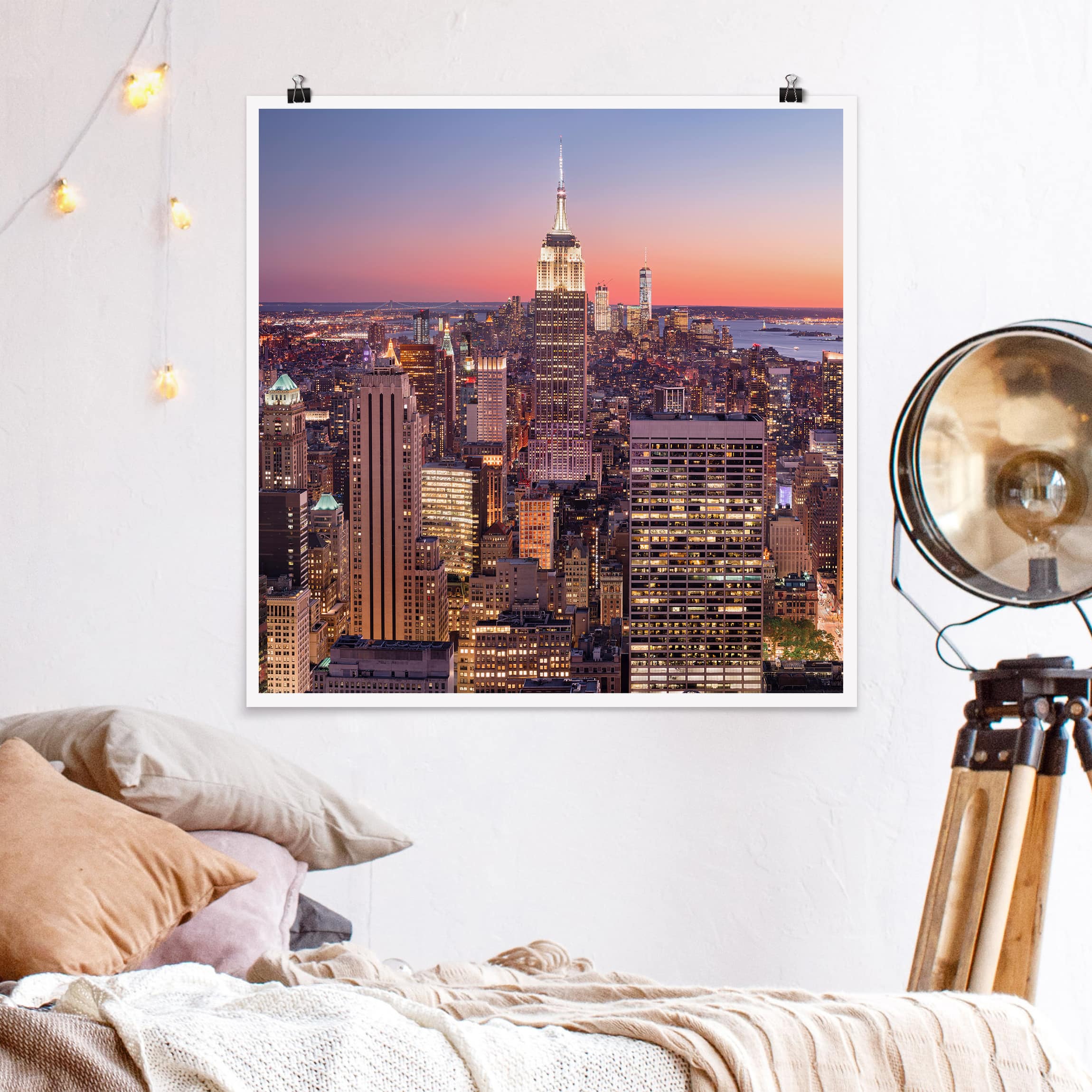 Poster Sonnenuntergang Manhattan New York City
