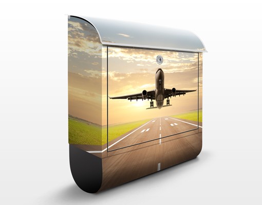 Briefkasten Startendes Flugzeug