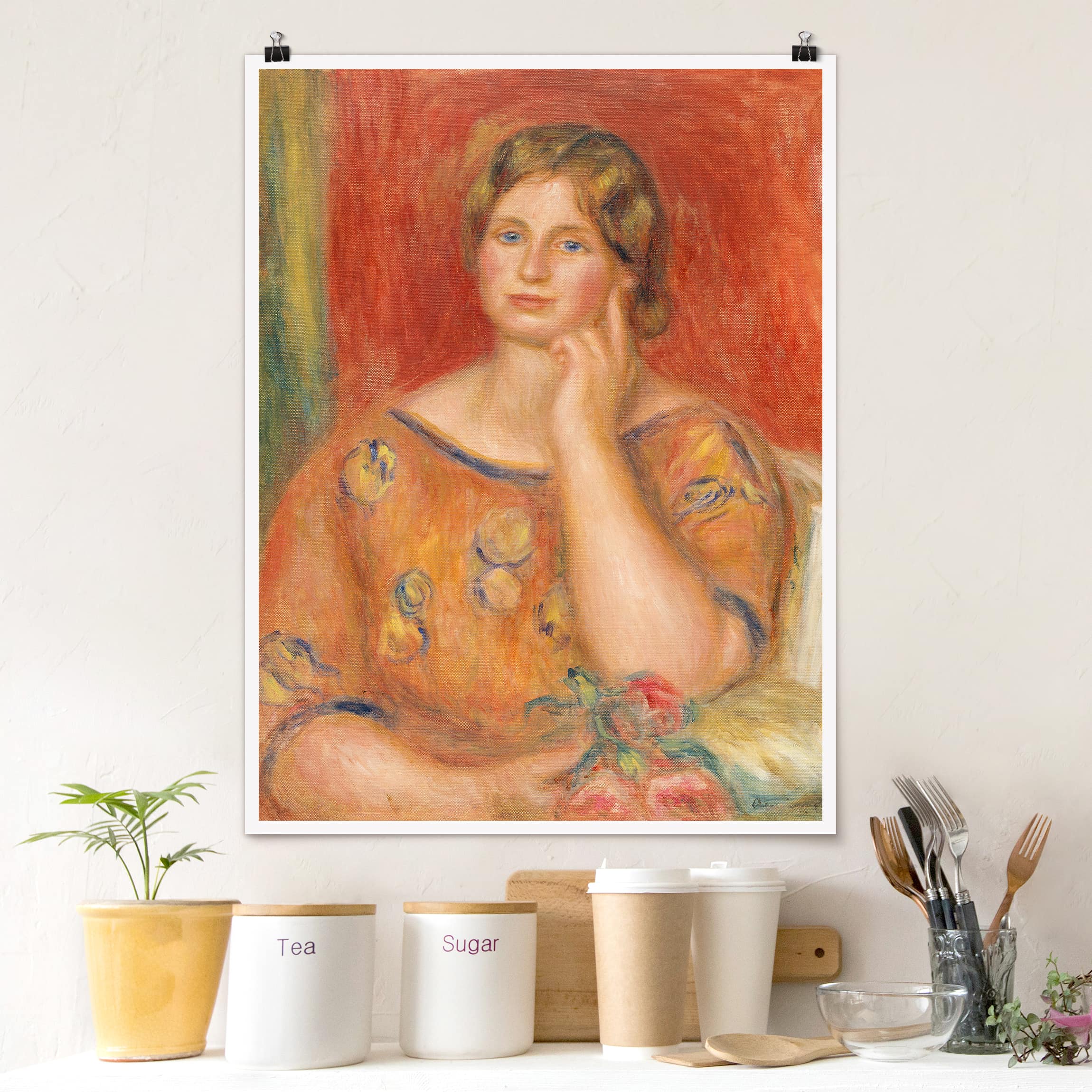 Poster - Hochformat Auguste Renoir - Frau Osthaus