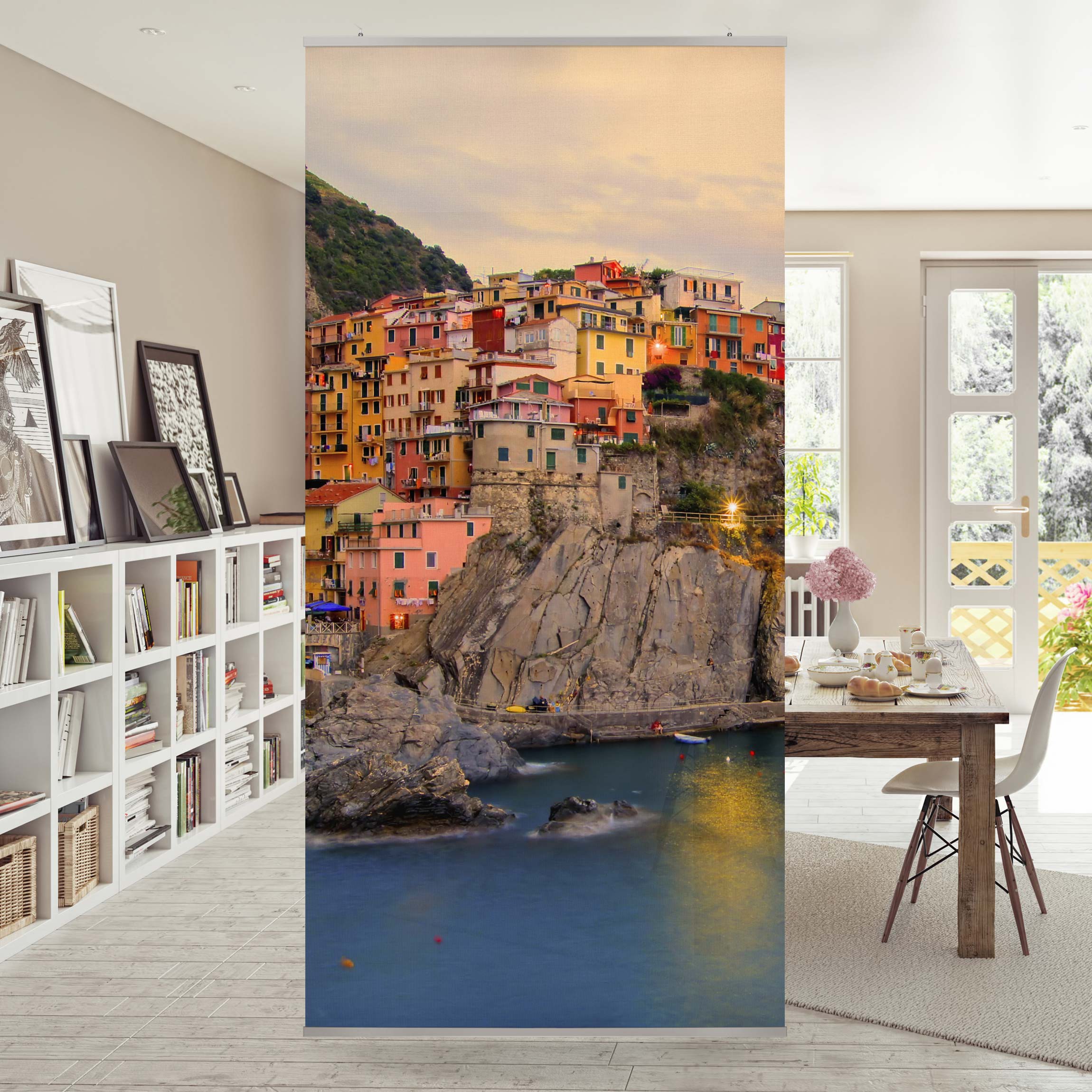 Raumteiler Bunte Küstenstadt