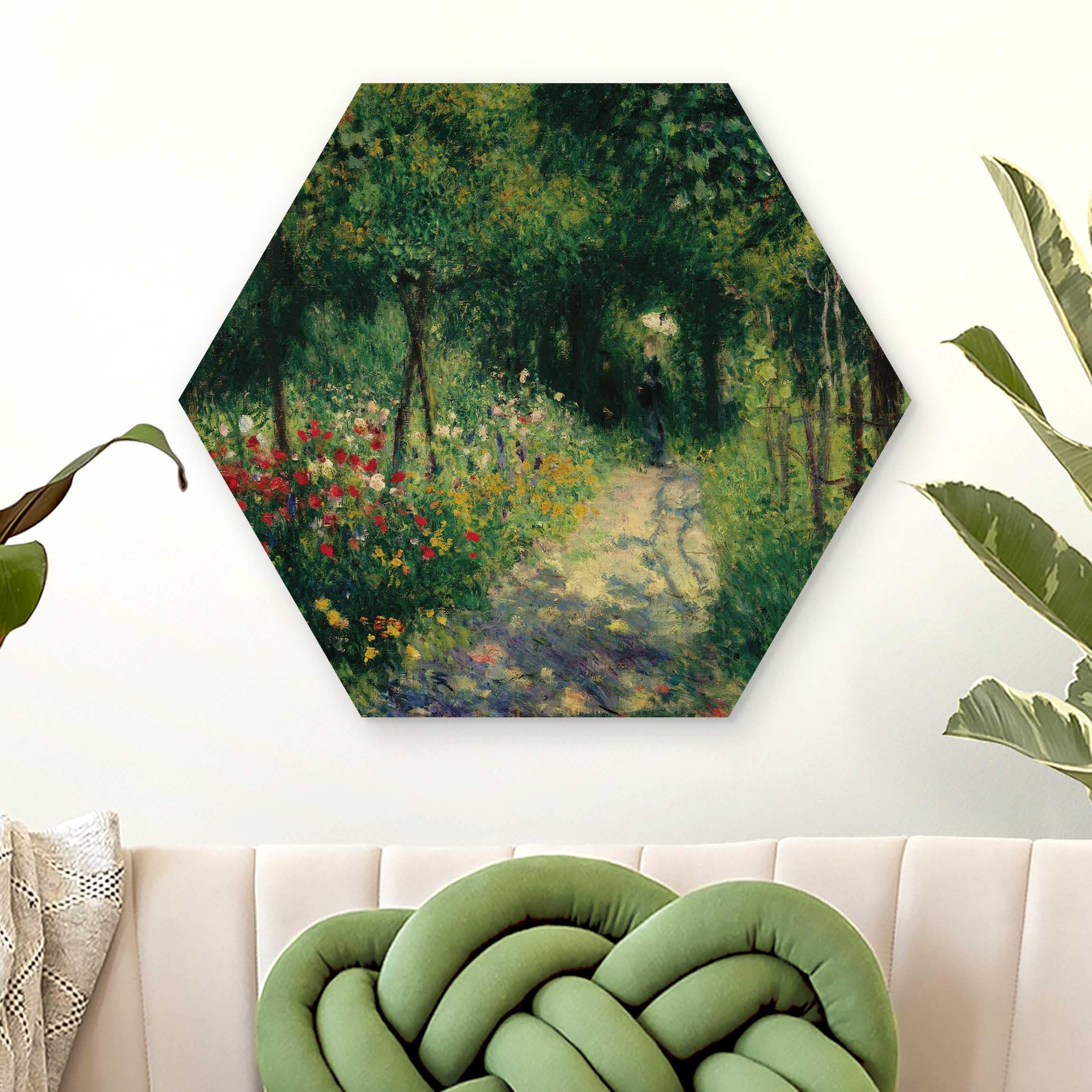 Hexagon-Holzbild Auguste Renoir - Frauen im Garten