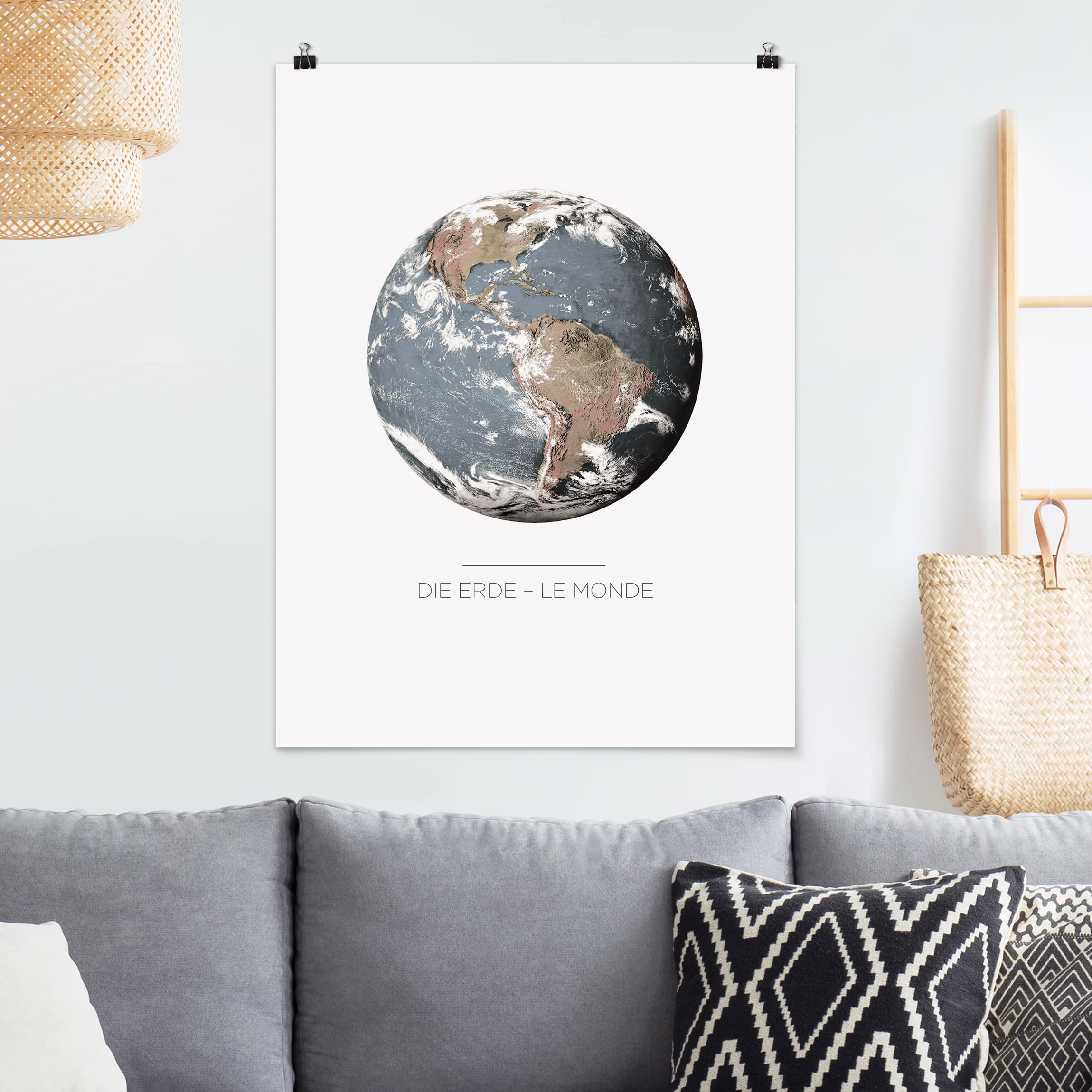 Poster - Hochformat Le Monde - Die Erde