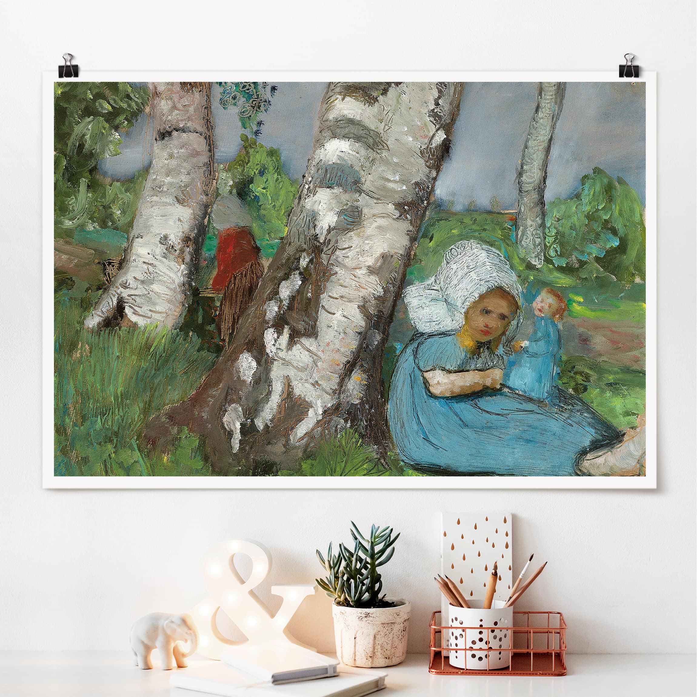 Poster Paula Modersohn-Becker - Kind mit Puppe
