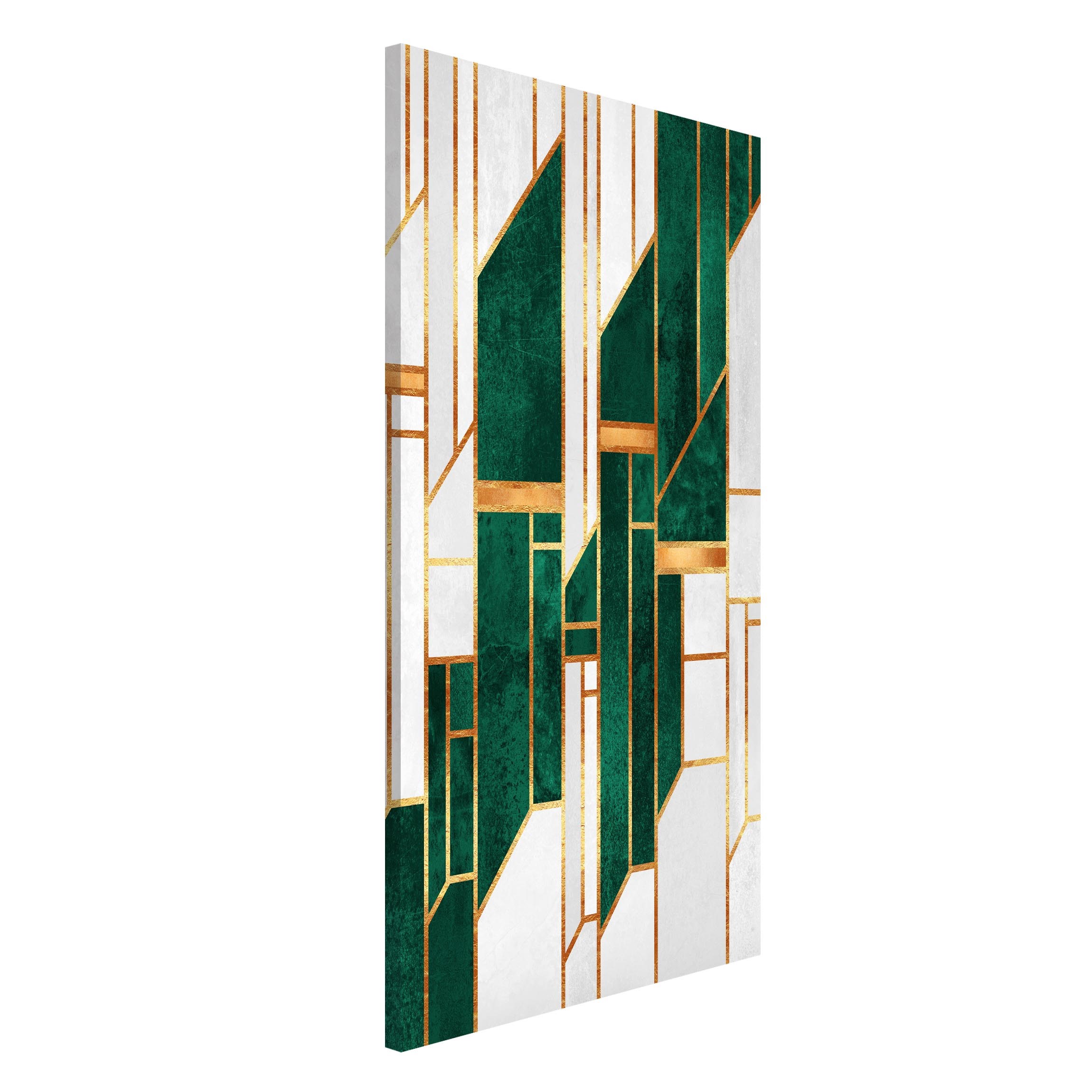 Magnettafel Emerald und Gold Geometrie
