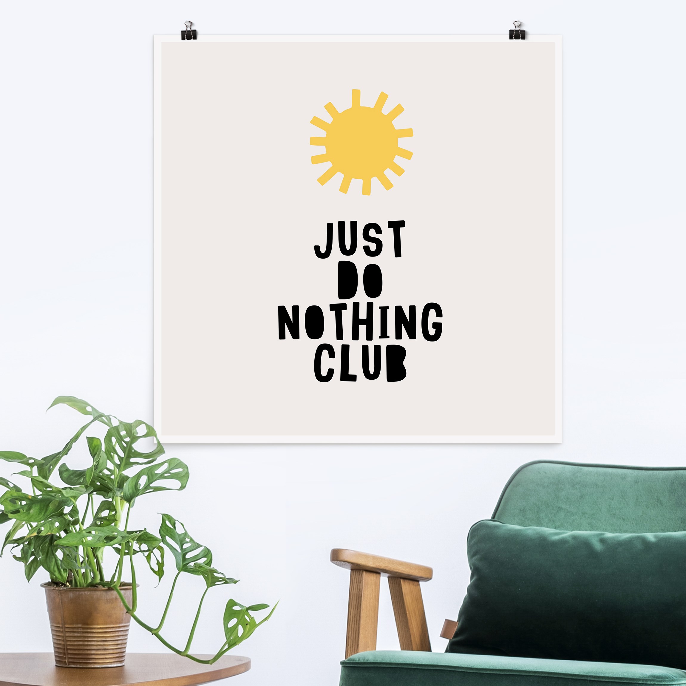 Poster Do Nothing Club Gelb