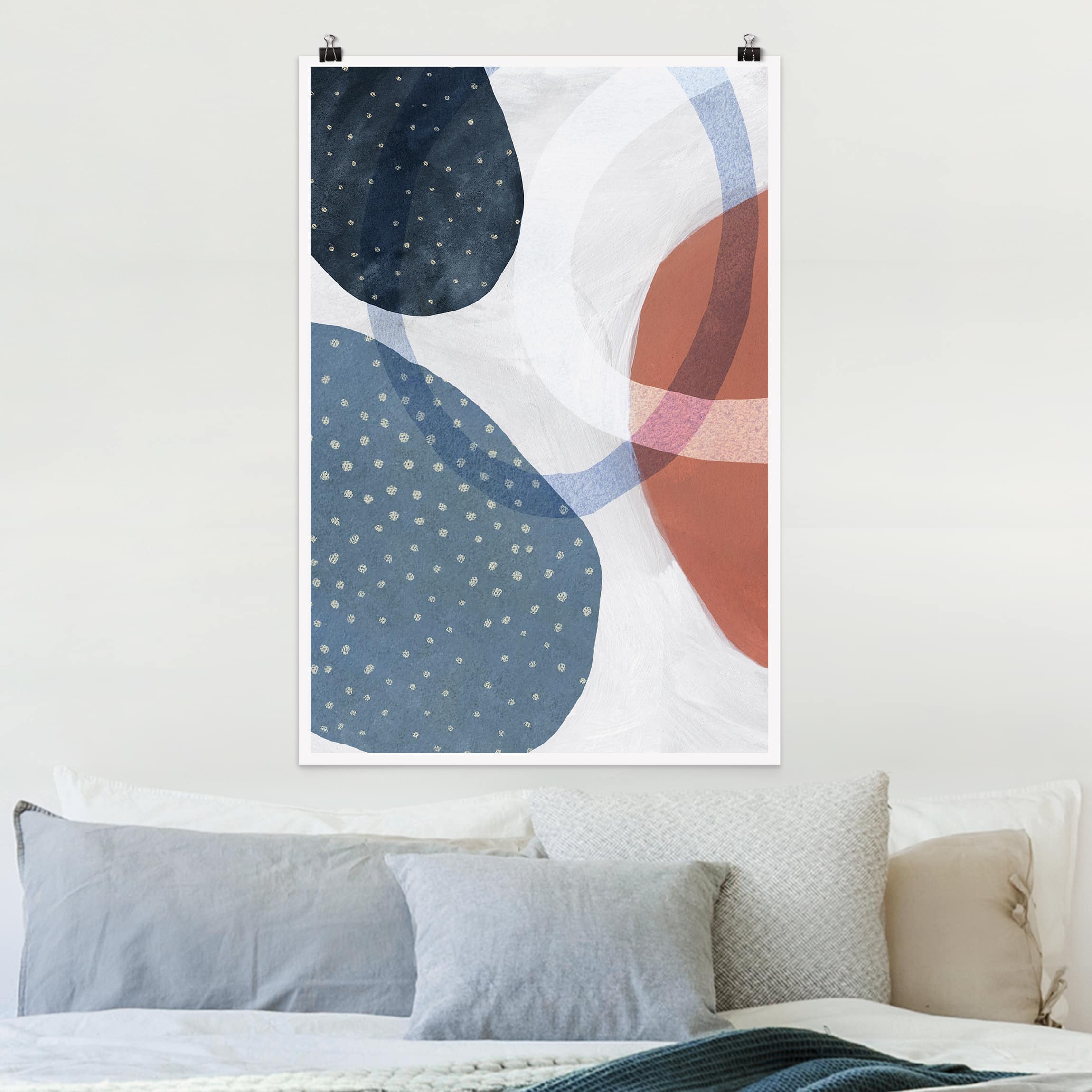 Poster - Hochformat Orbit mit Punkten I