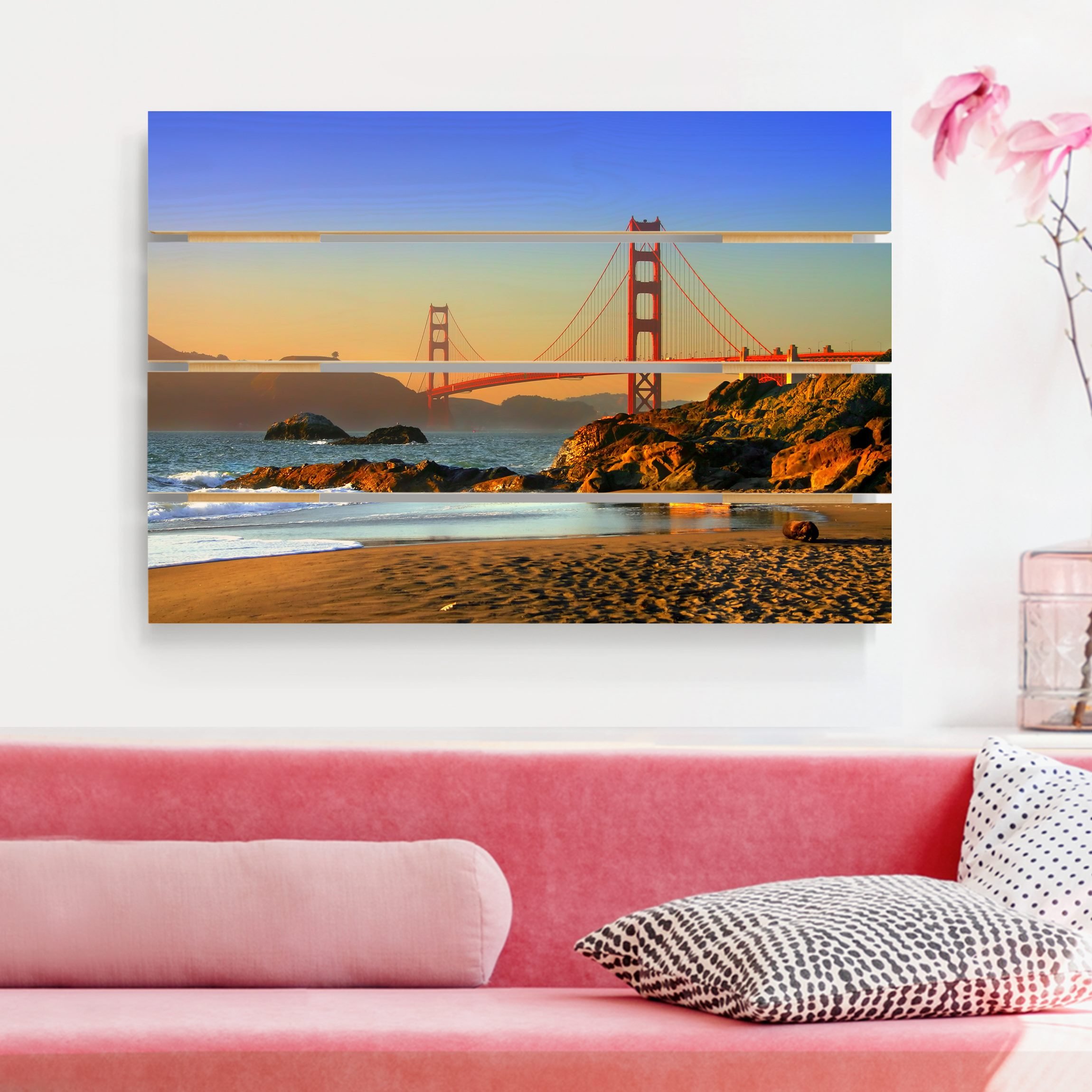 Holzbild Plankenoptik - Querformat Baker Beach