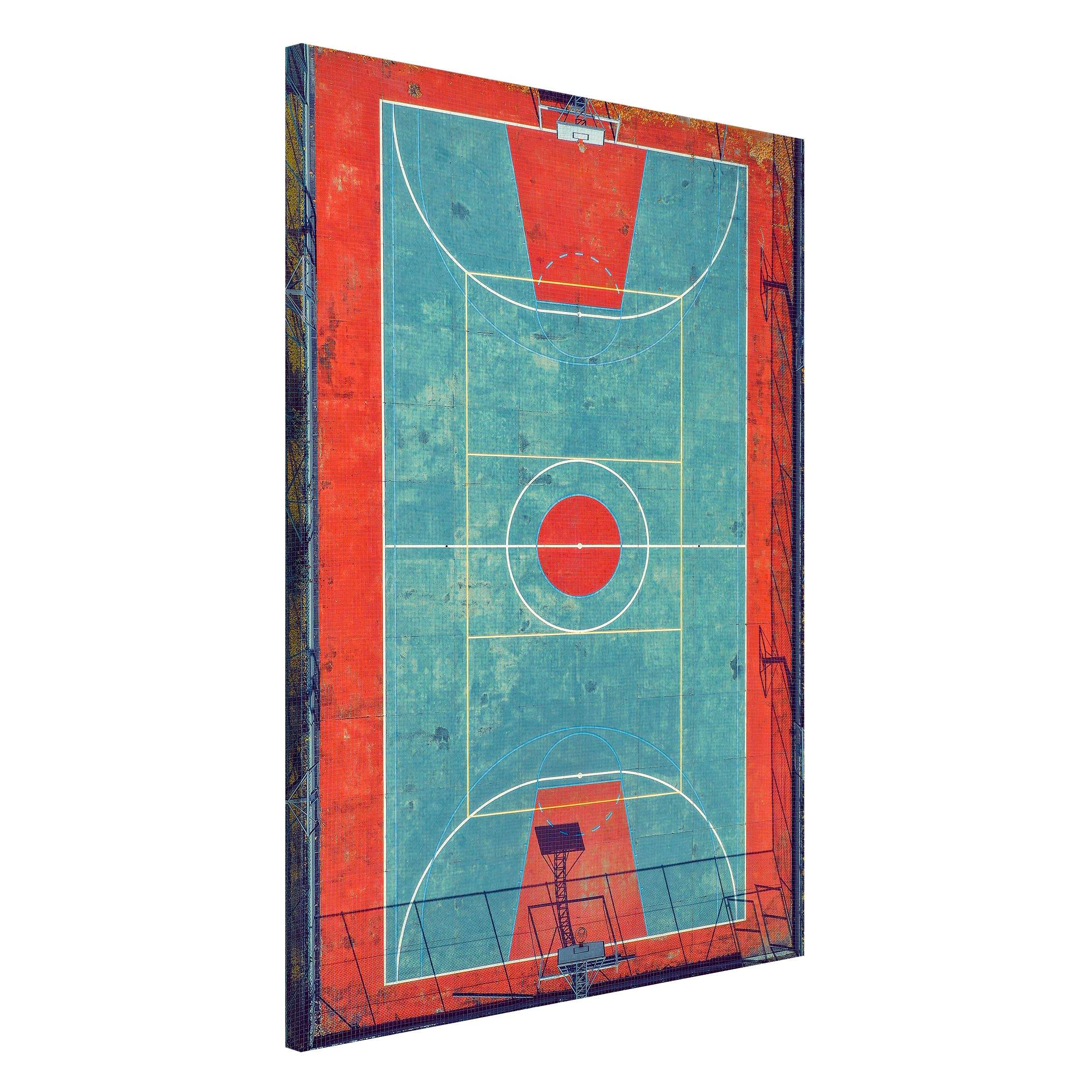 Magnettafel Top View Spielfeld Basketball