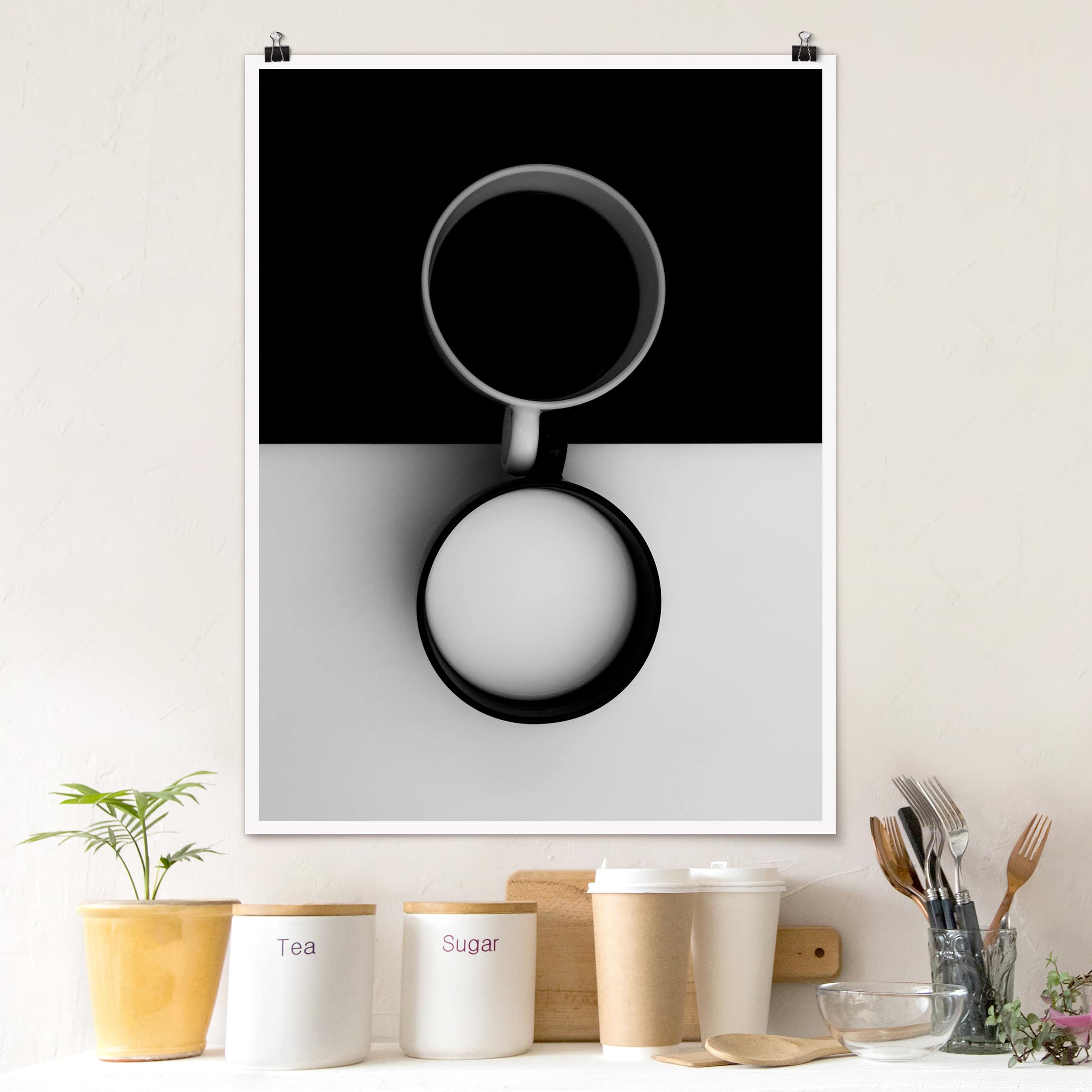 Poster Küche Gegensätze