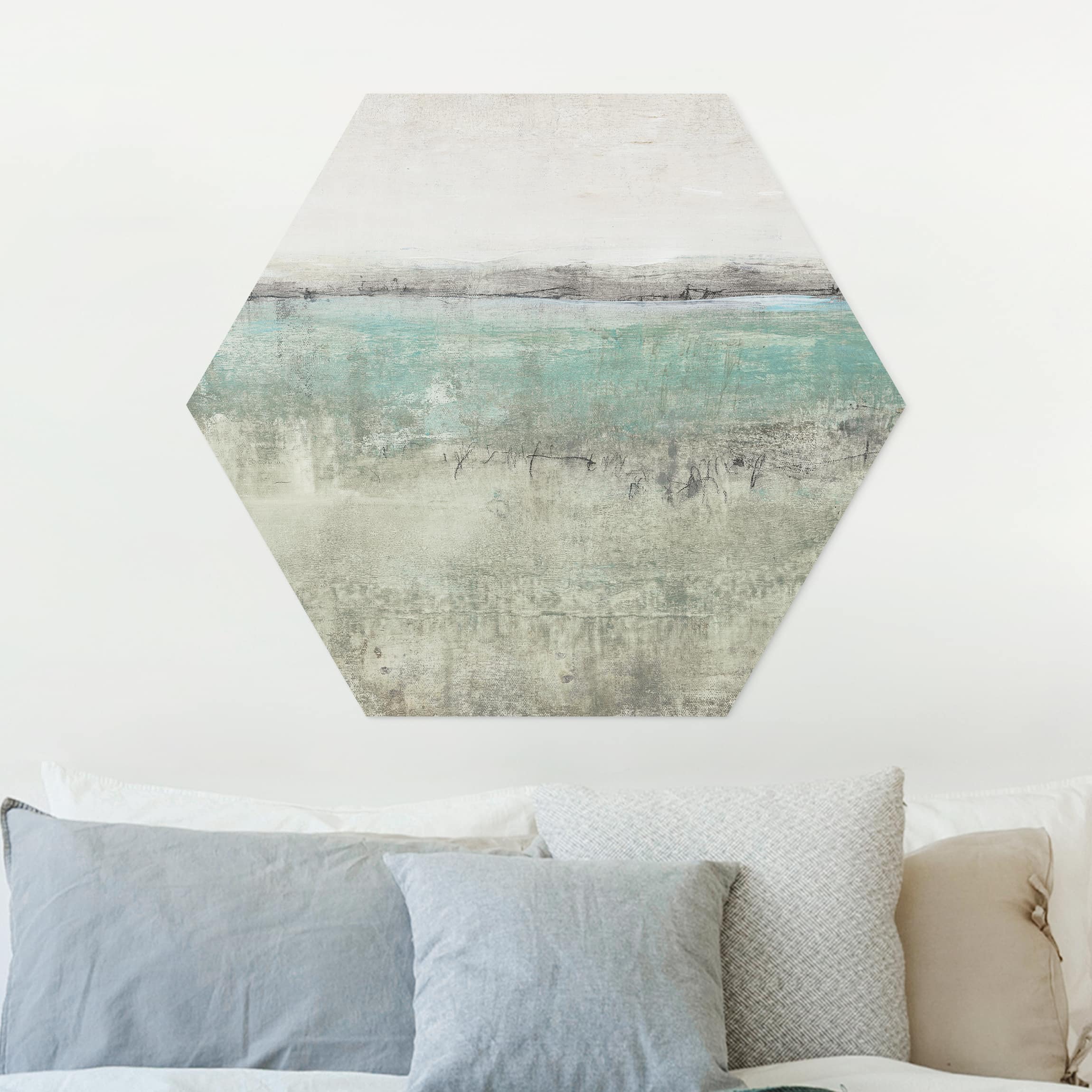 Hexagon-Forexbild Horizont über Türkis I