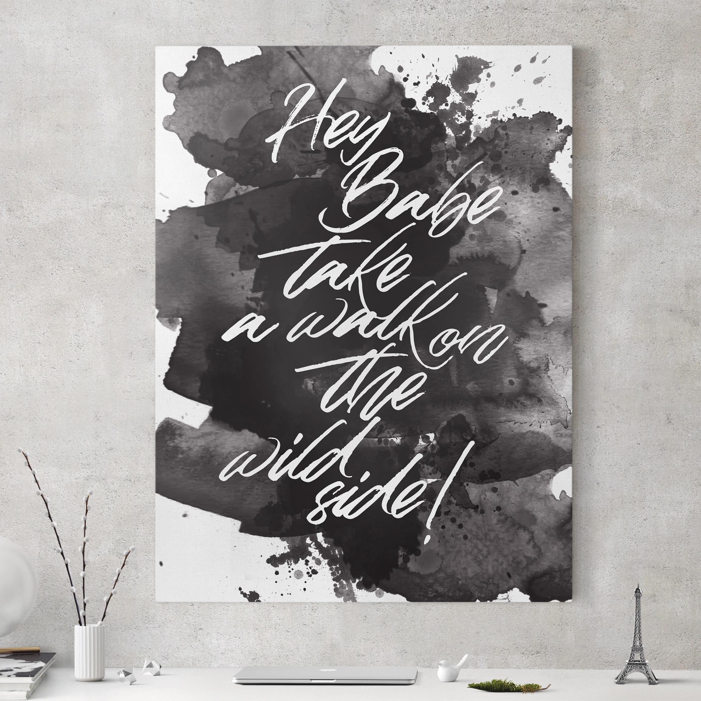 Leinwandbild Schwarz-Weiß Take a walk on the wild side
