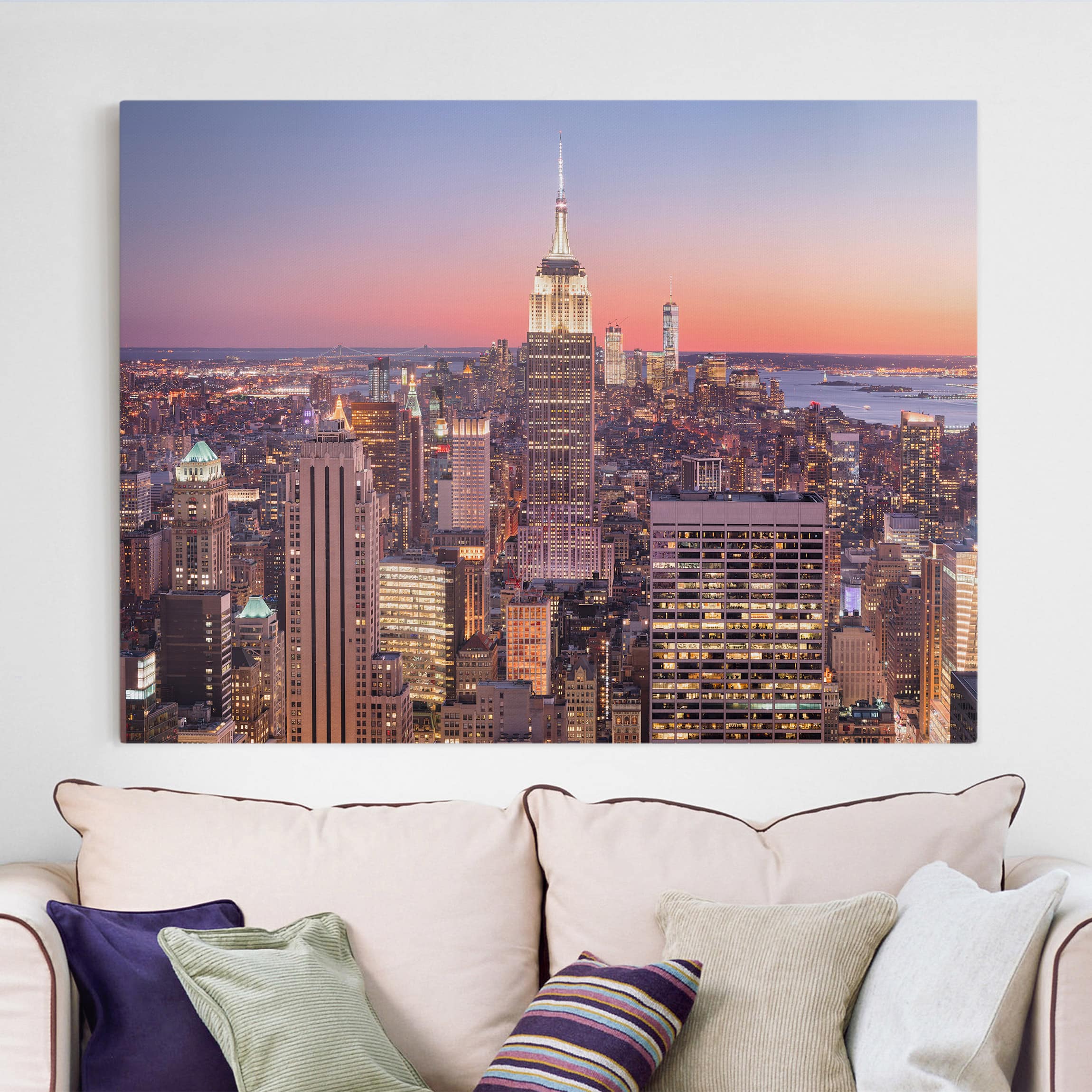 Leinwandbild Architektur & Skyline Sonnenuntergang Manhattan New York City