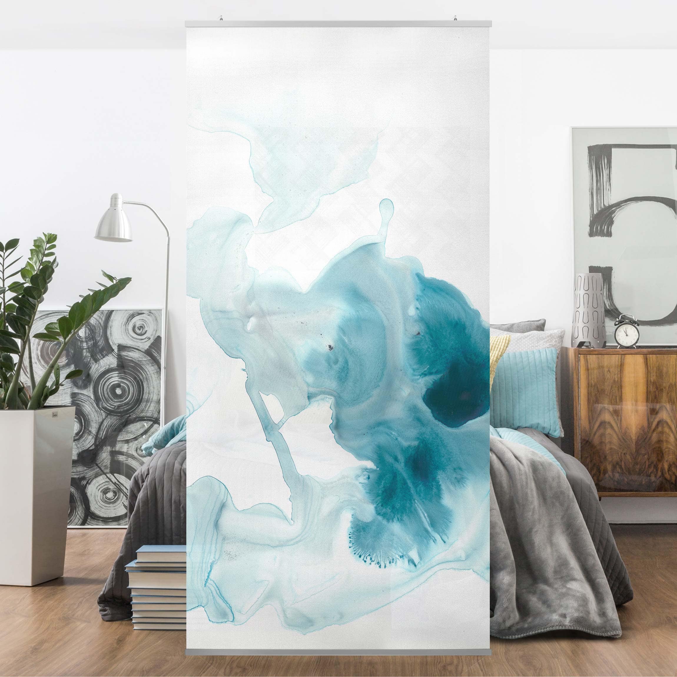 Raumteiler Aquamarin im Dunst I