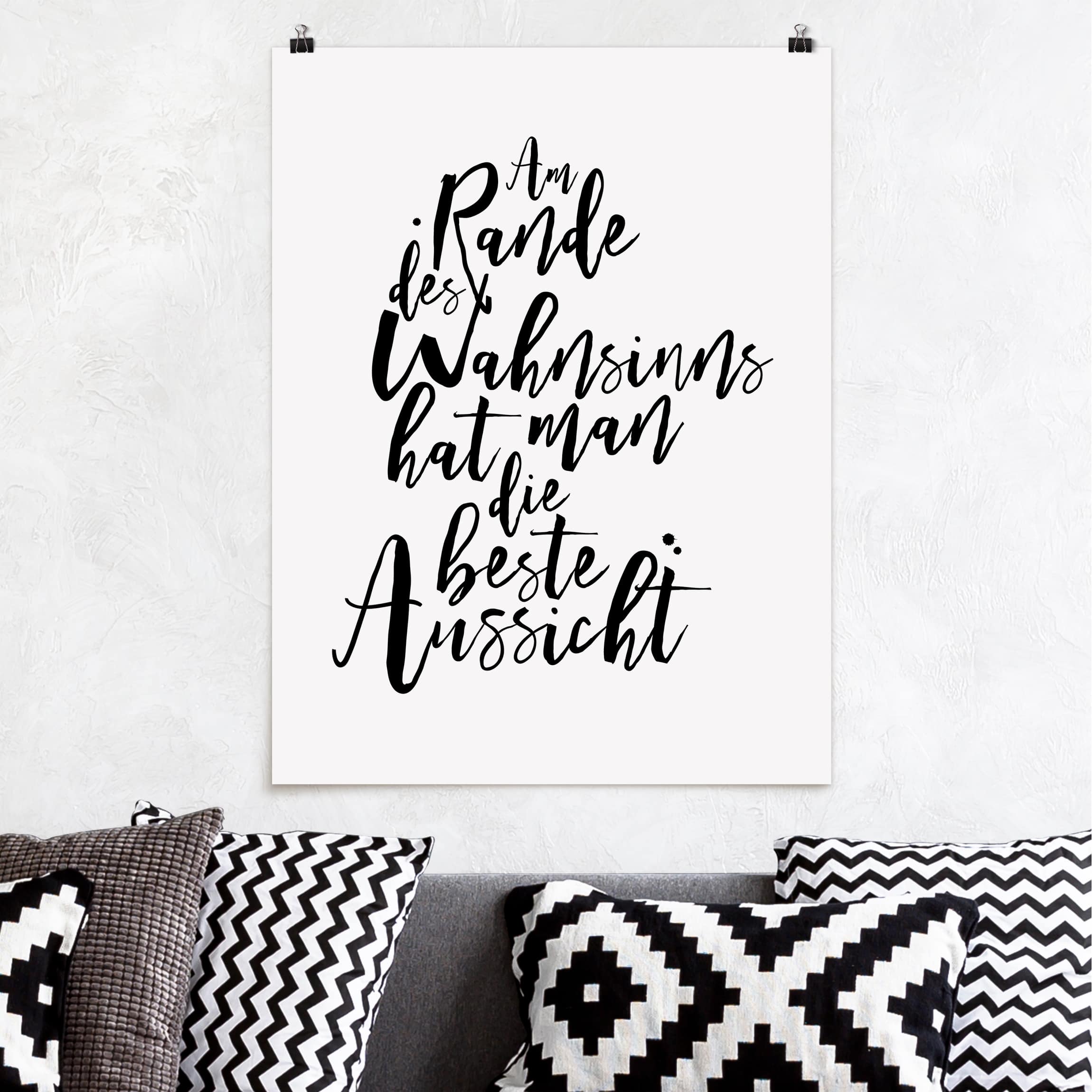 Poster - Hochformat Am Rande des Wahnsinns