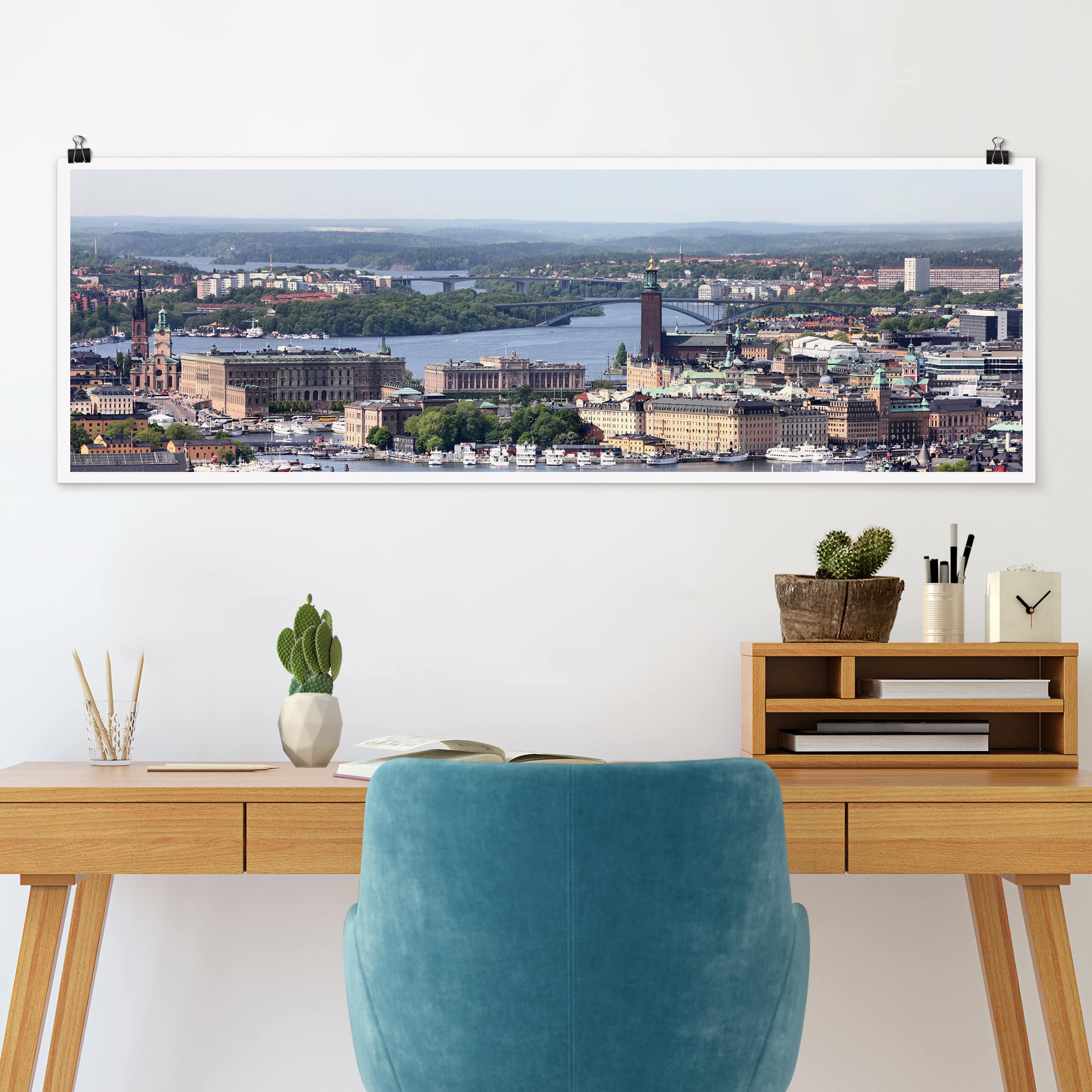 Panorama Poster Architektur & Skyline Stockholm City