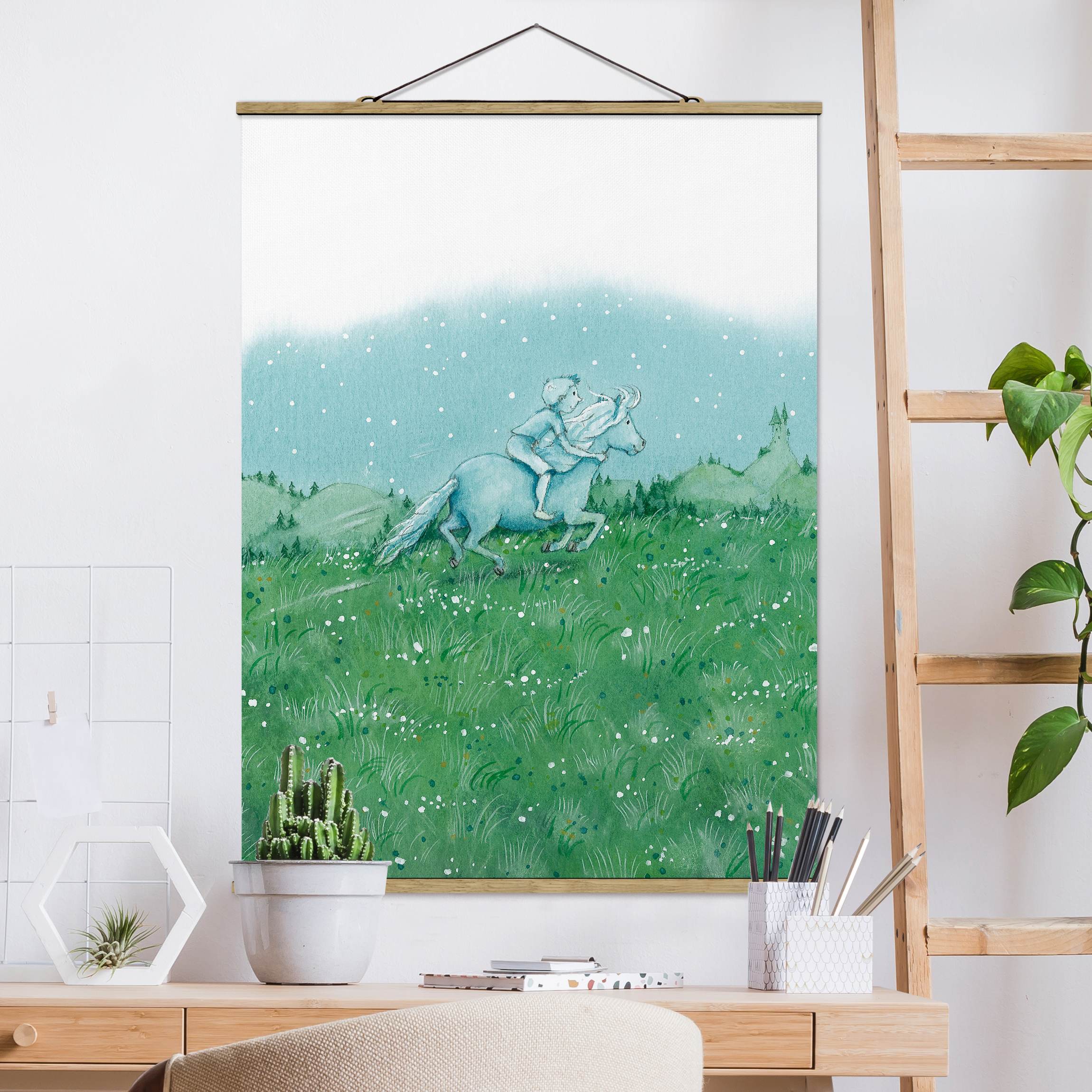 Stoffbild - Hochformat Pit und Pauline