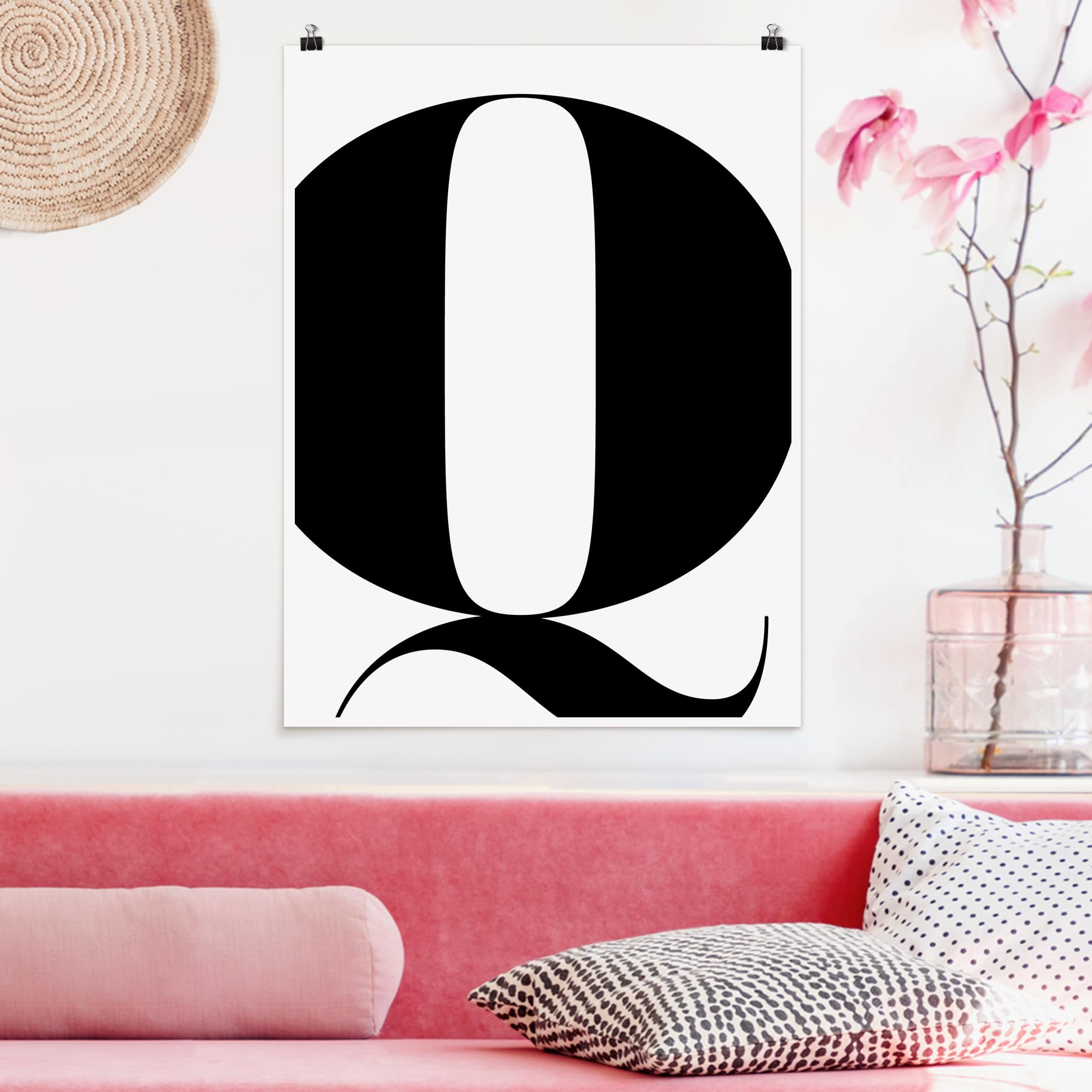 Poster - Hochformat Antiqua Letter Q